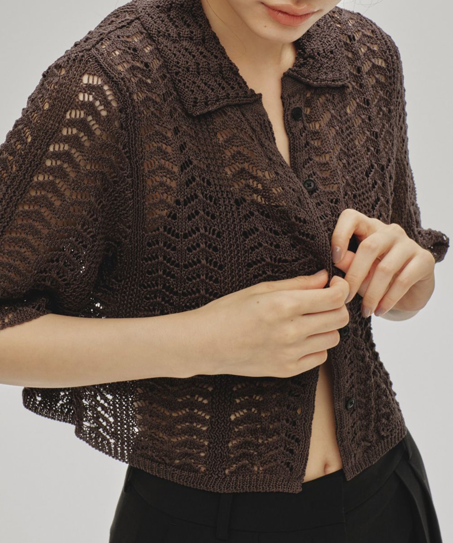 Lace Knit Shirts TODAYFUL