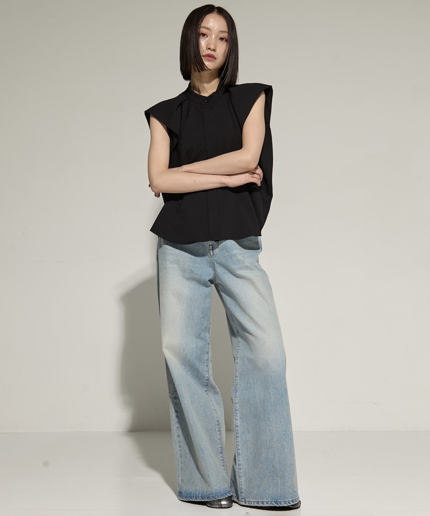 French Sleeve Drape Shirt STUDIOUS