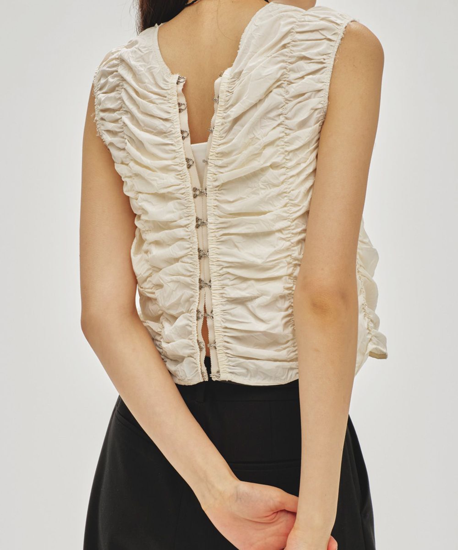 Piping Shirring Blouse TODAYFUL
