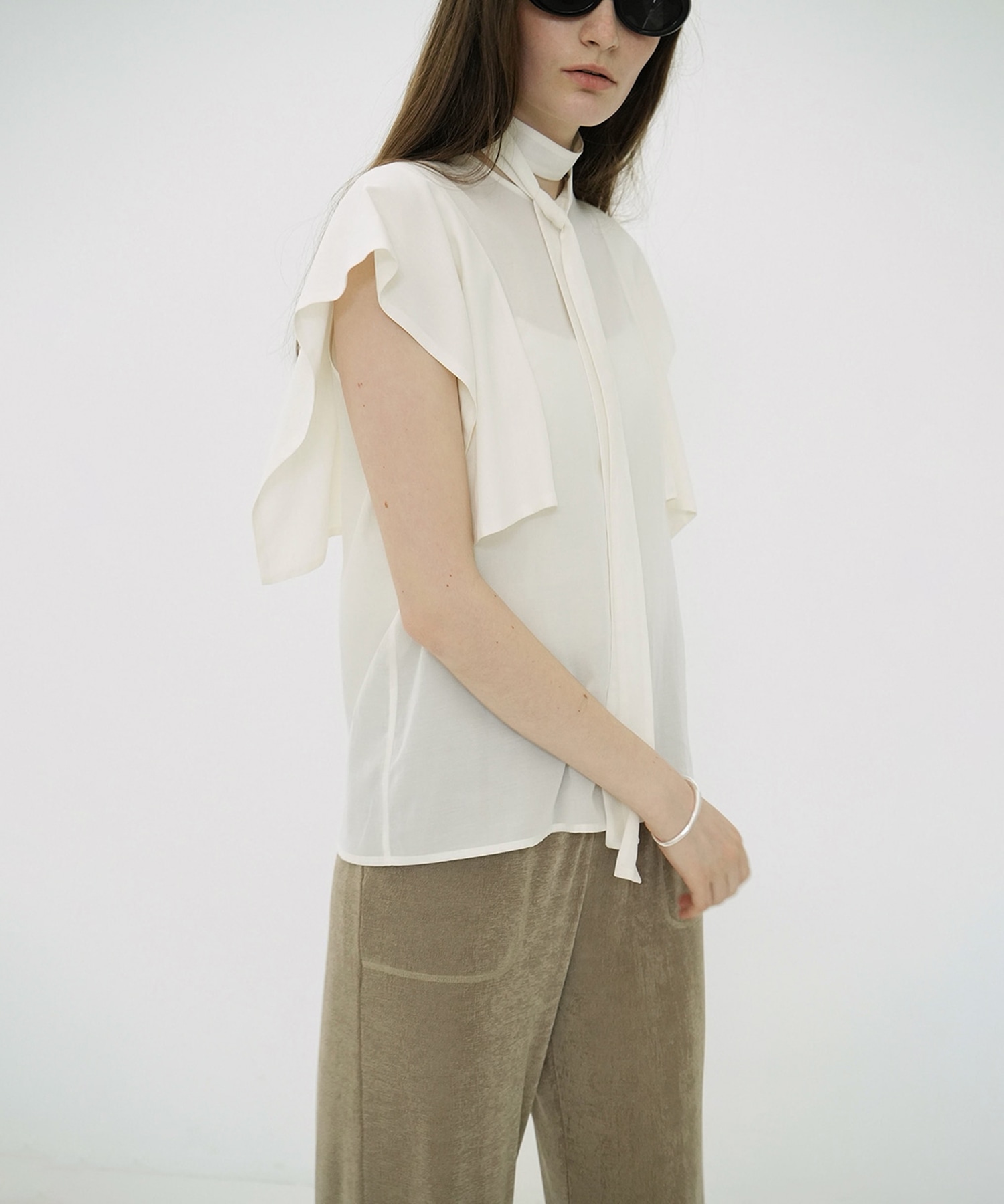SQUARE SLEEVE BLOUSE CLANE
