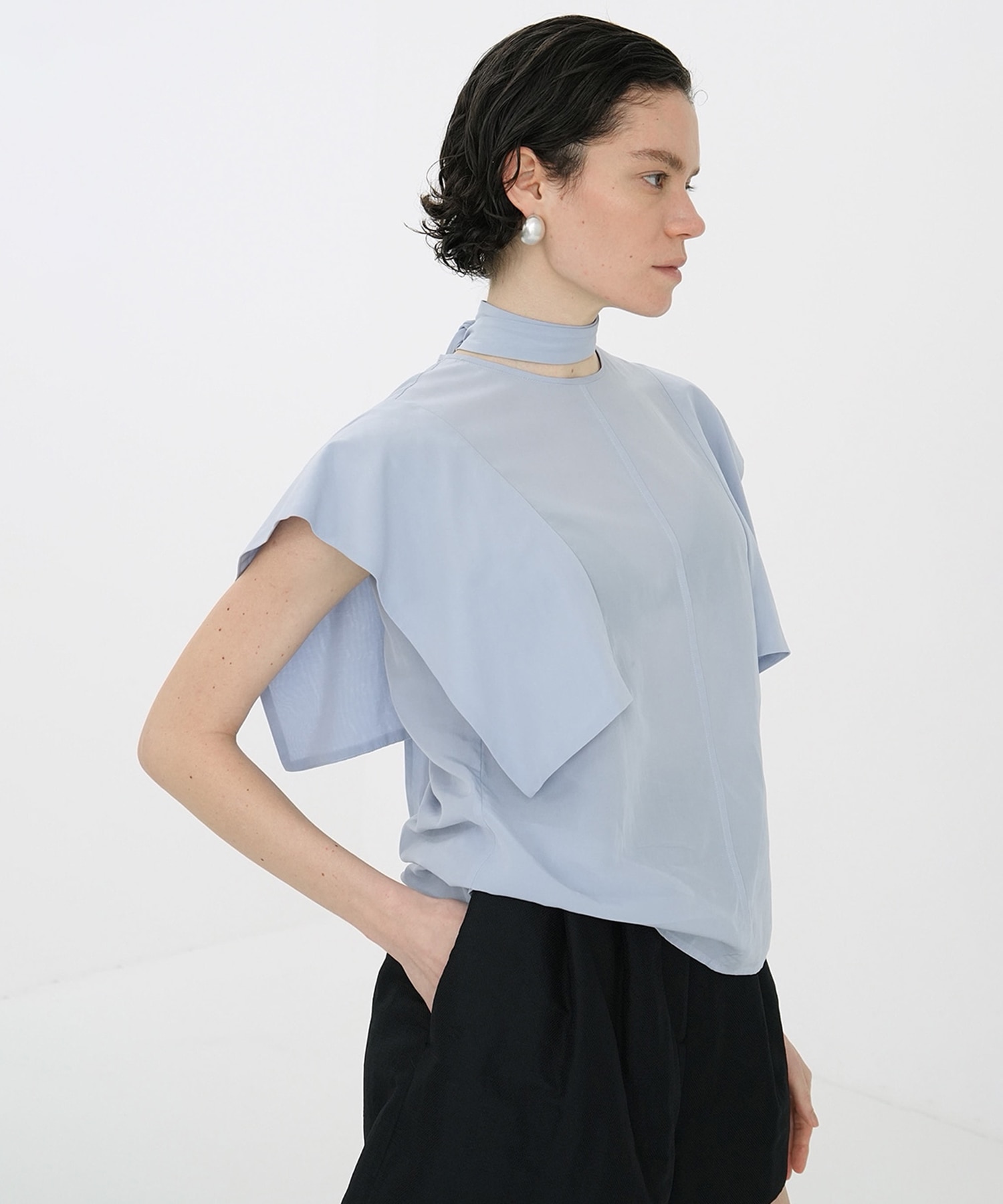 SQUARE SLEEVE BLOUSE CLANE