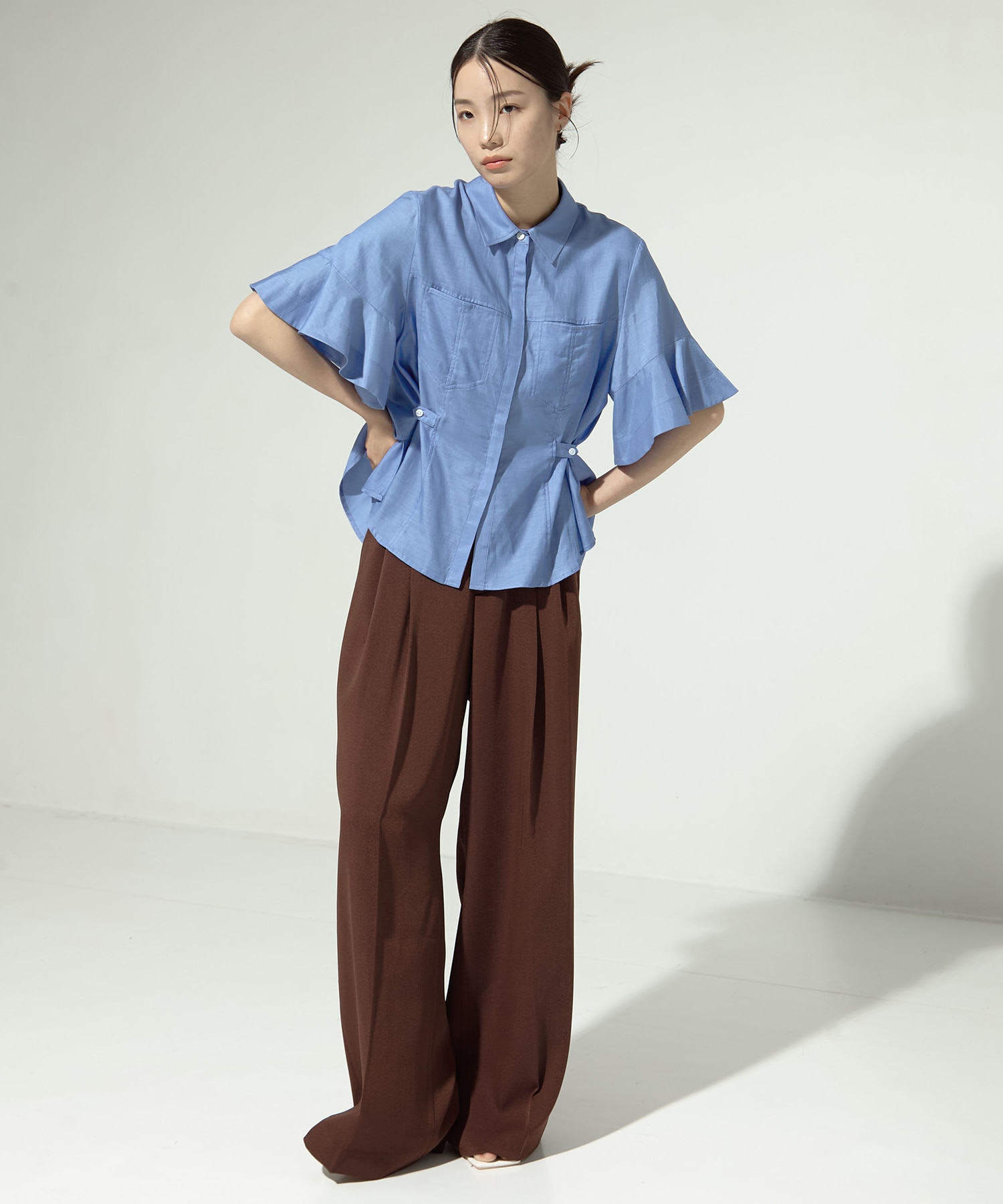 Hem Flare 2way Blouse STUDIOUS