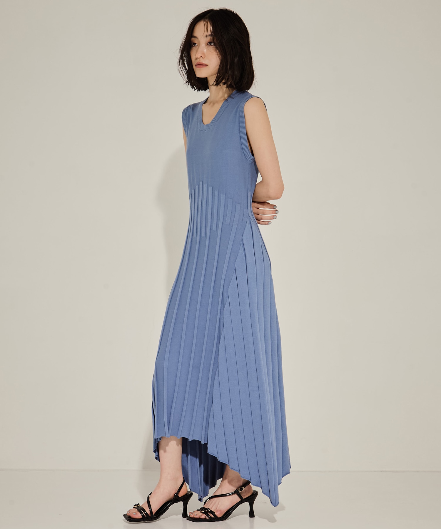 別注NO SLEEVE KNIT DRESS CINOH