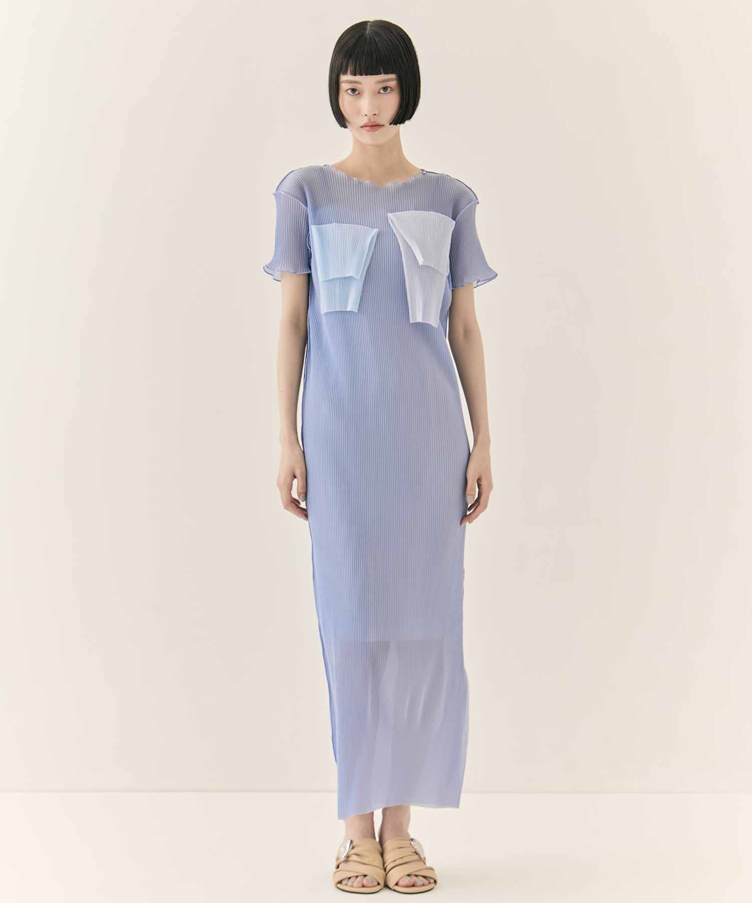 別注SHEER LAYERED SHORT SLEEVE DRESS kotohayokozawa