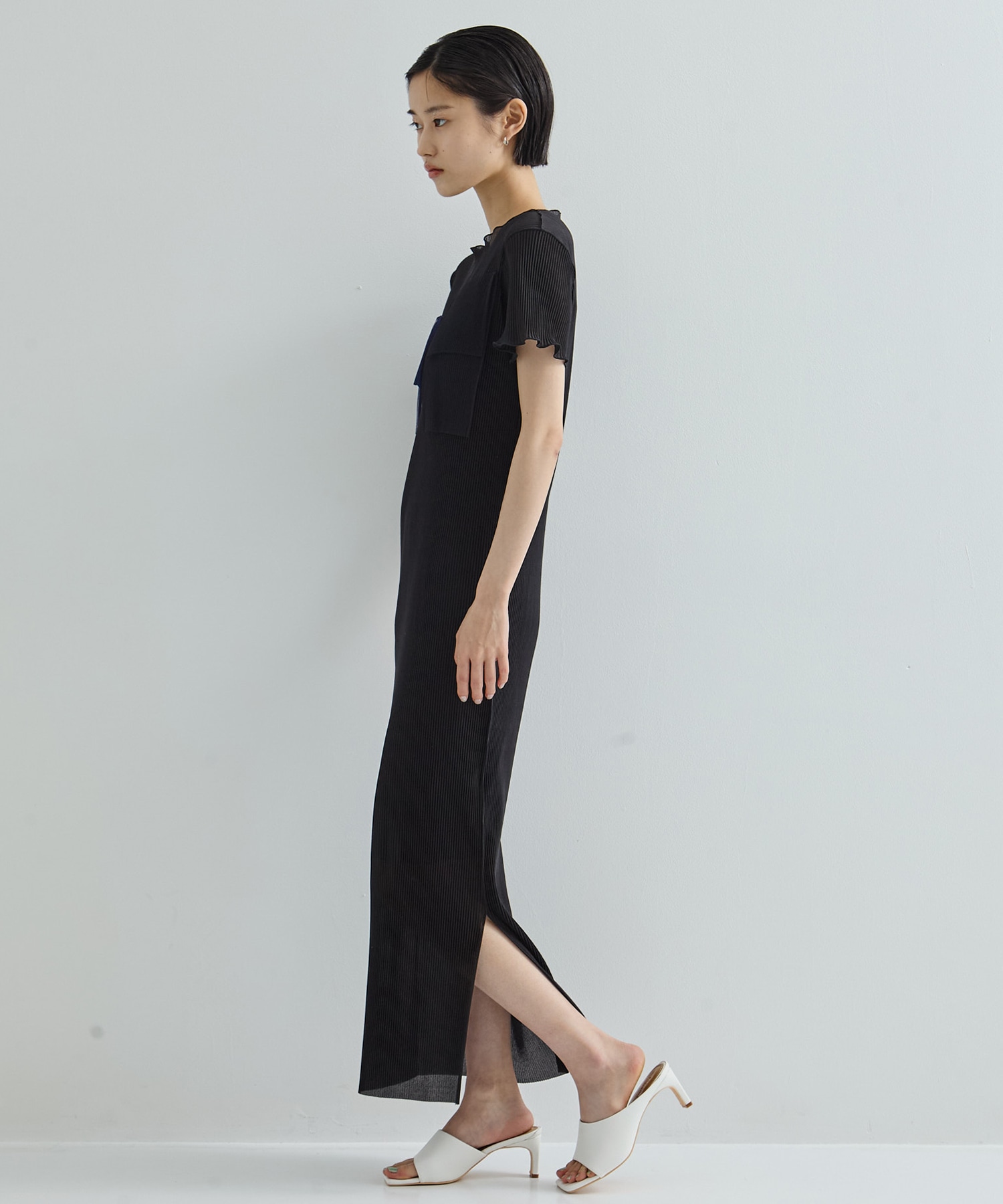 別注SHEER LAYERED SHORT SLEEVE DRESS kotohayokozawa