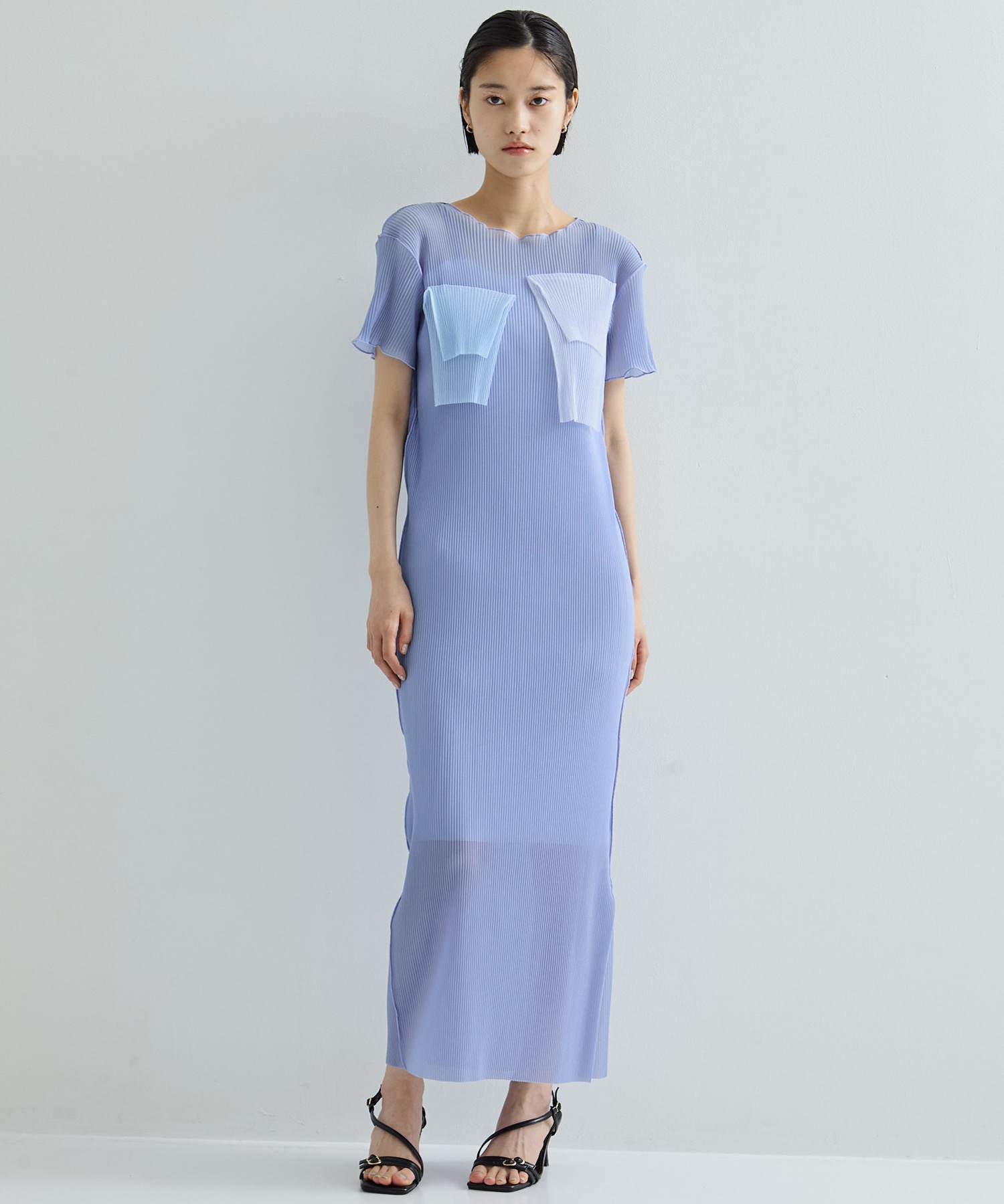 別注SHEER LAYERED SHORT SLEEVE DRESS kotohayokozawa