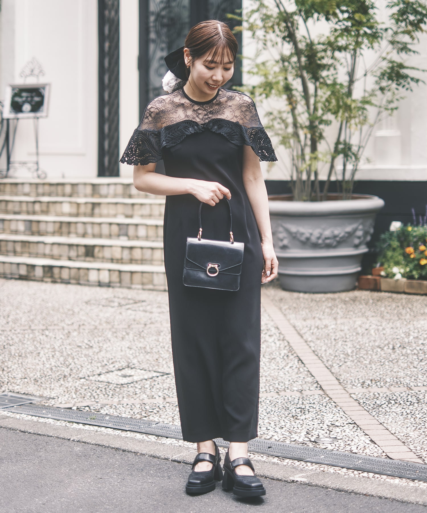 Tulle Lace Classic Dress Mame Kurogouchi
