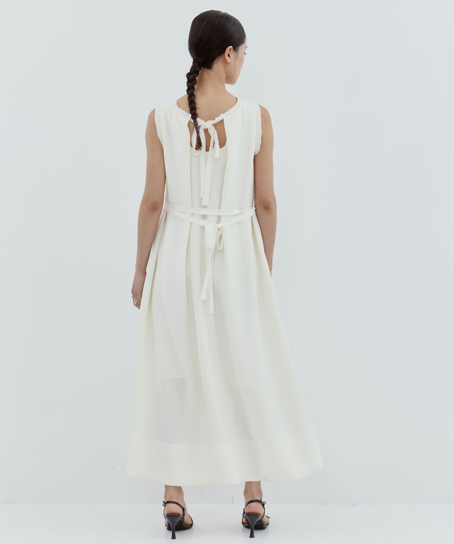 V Neck Sleeveless Mesh Dress STUDIOUS