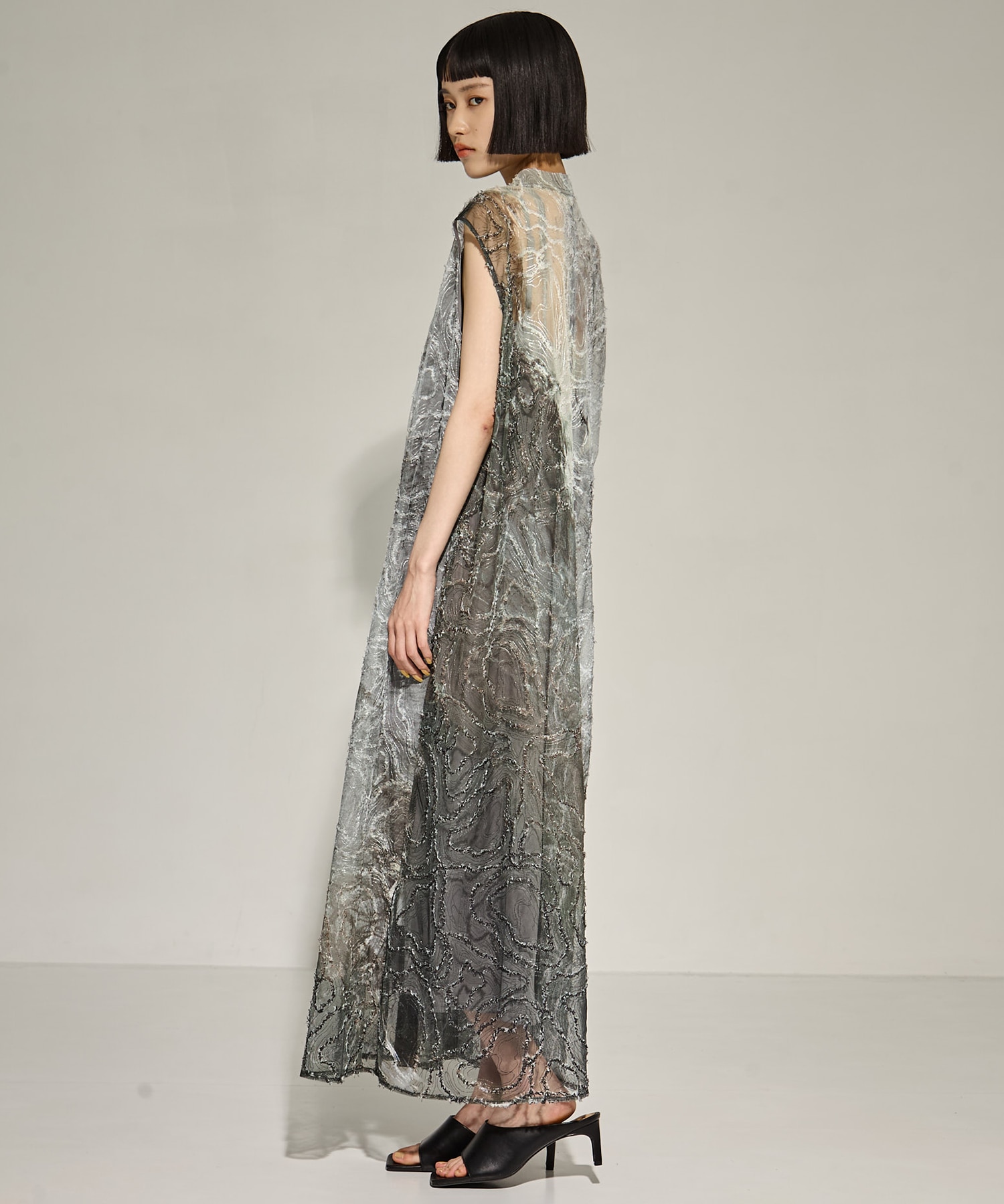 RIPPLE SHAGGY ART DRESS AMERI