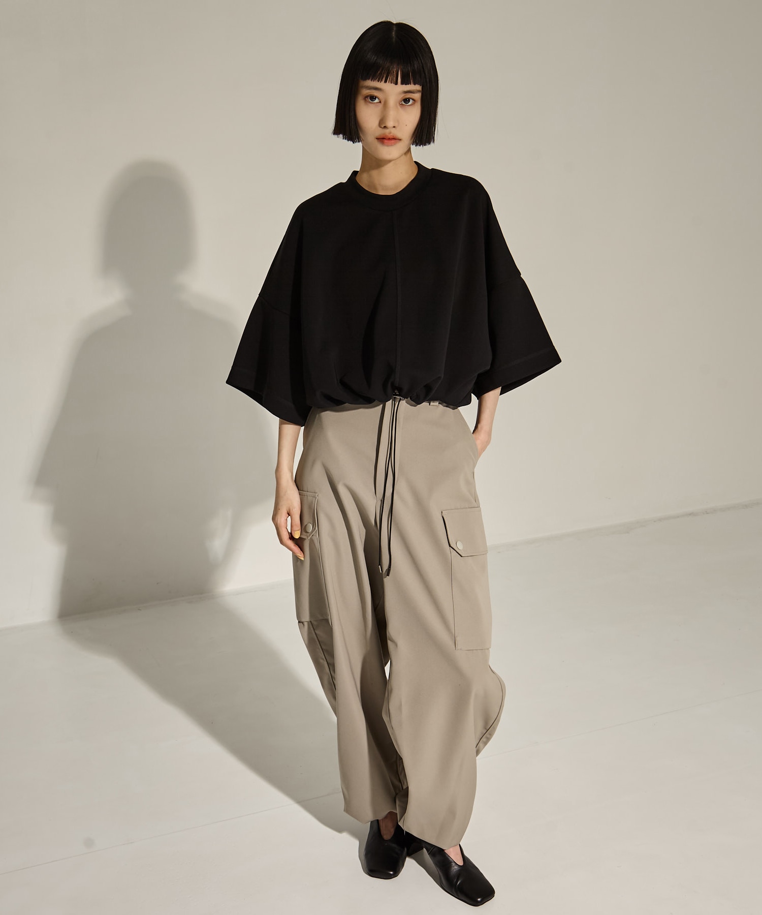 Draw Cord Hem Cropped T UJOH
