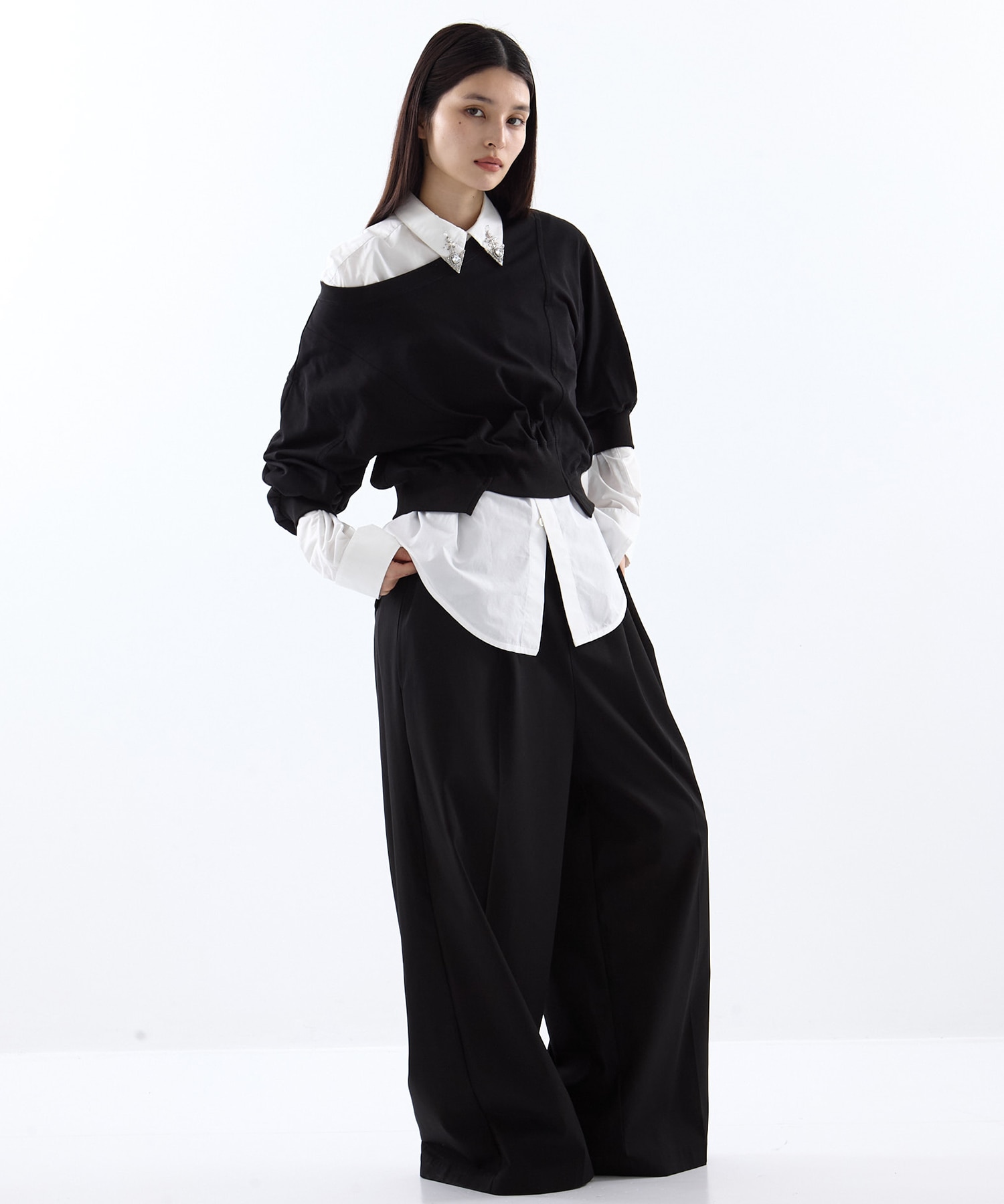 2WAY VOLUME SLEEVE TOPS STUDIOUS