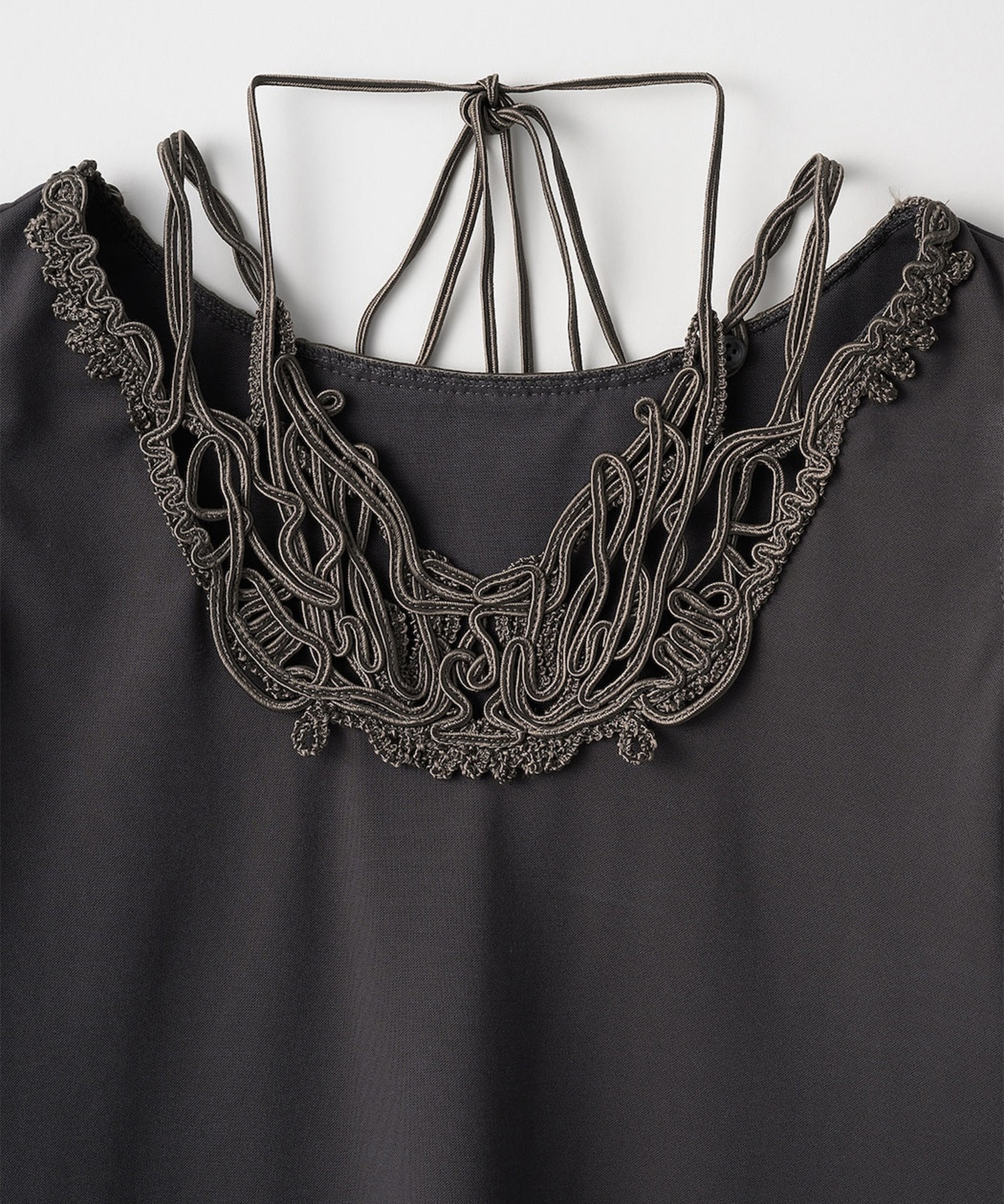 Vine embroidered jersey tank tops(1 GREY): MURRAL: WOMENS