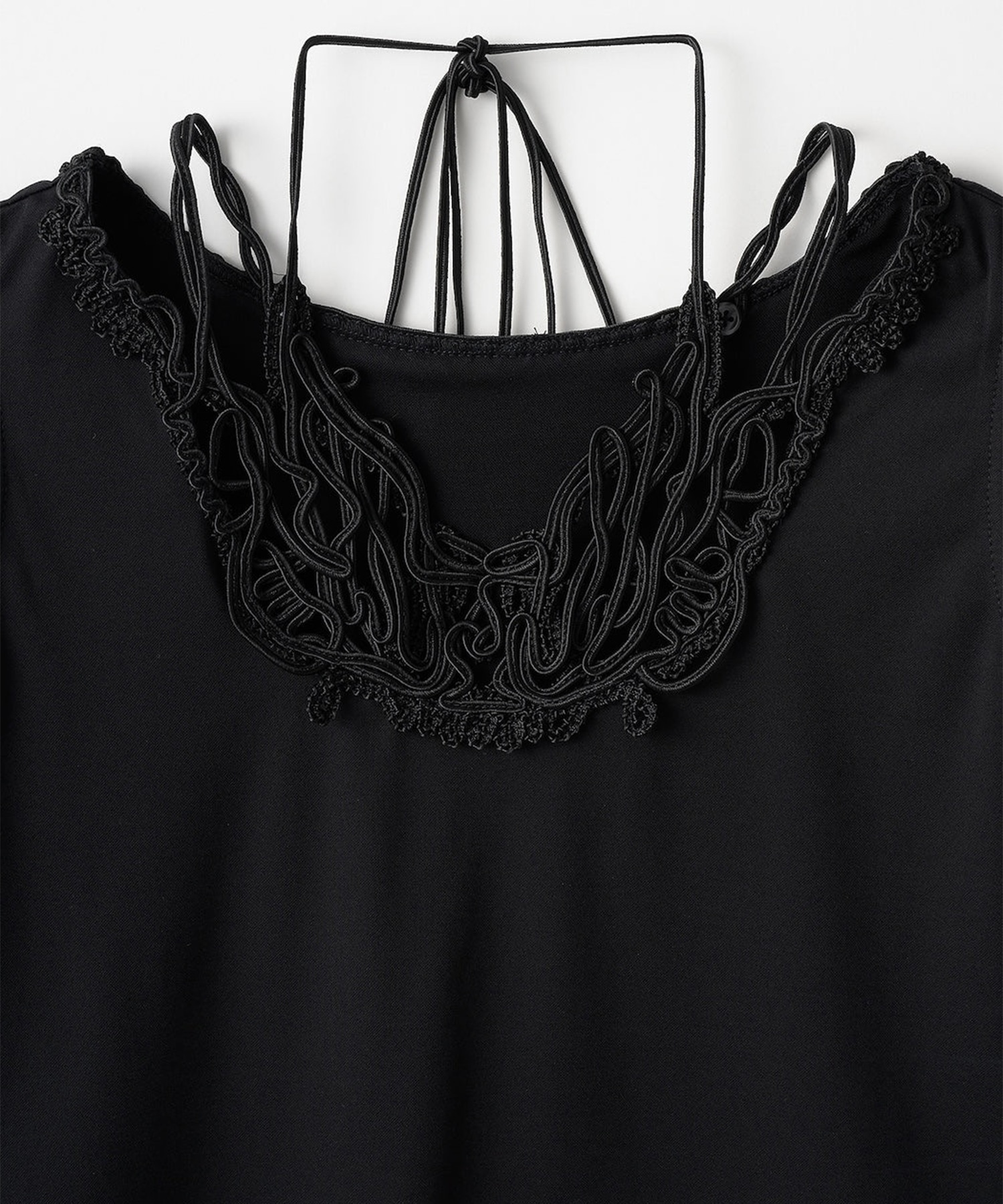 Vine embroidered jersey tank tops MURRAL