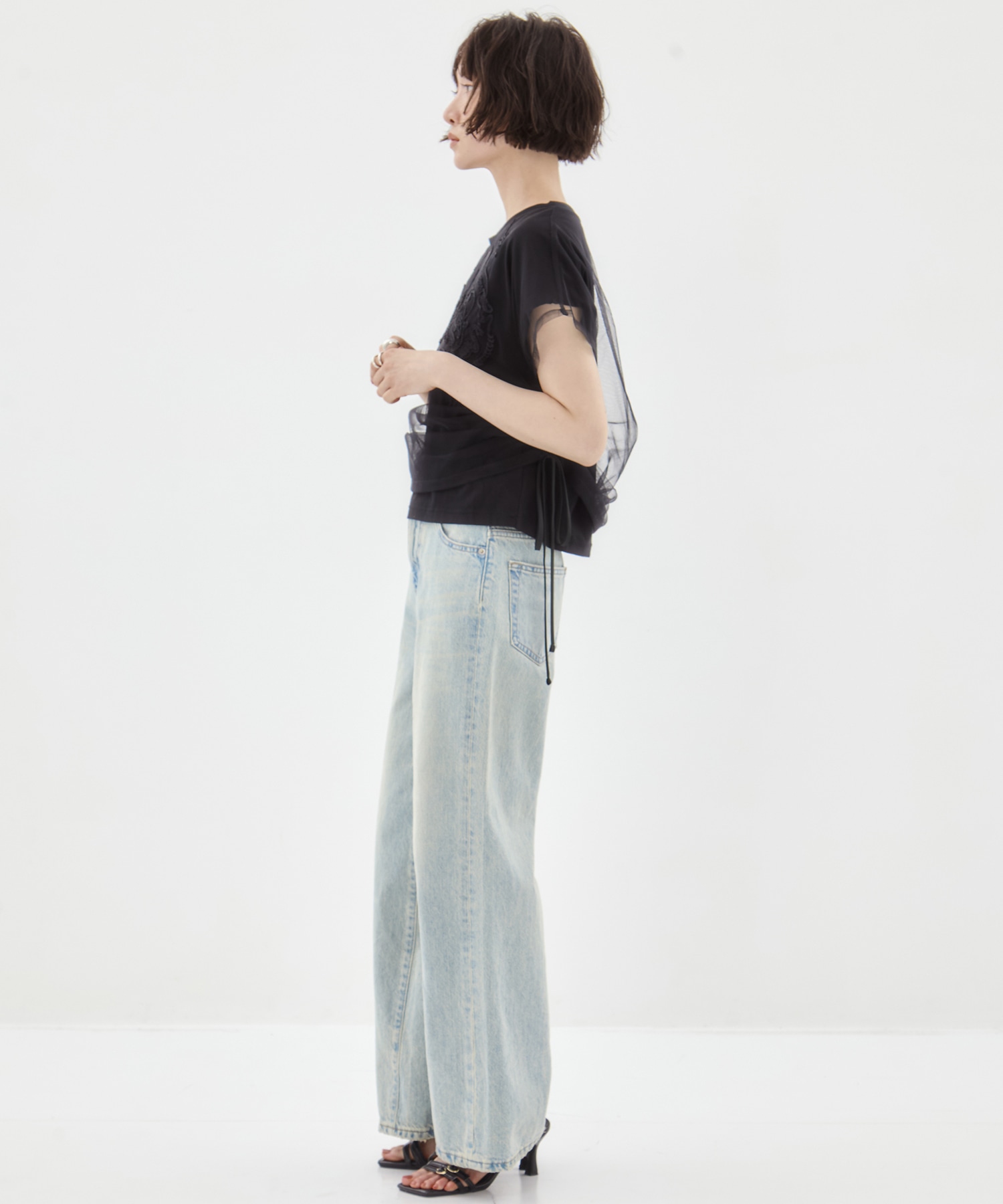 EX.embroidered tulle layered tops MURRAL