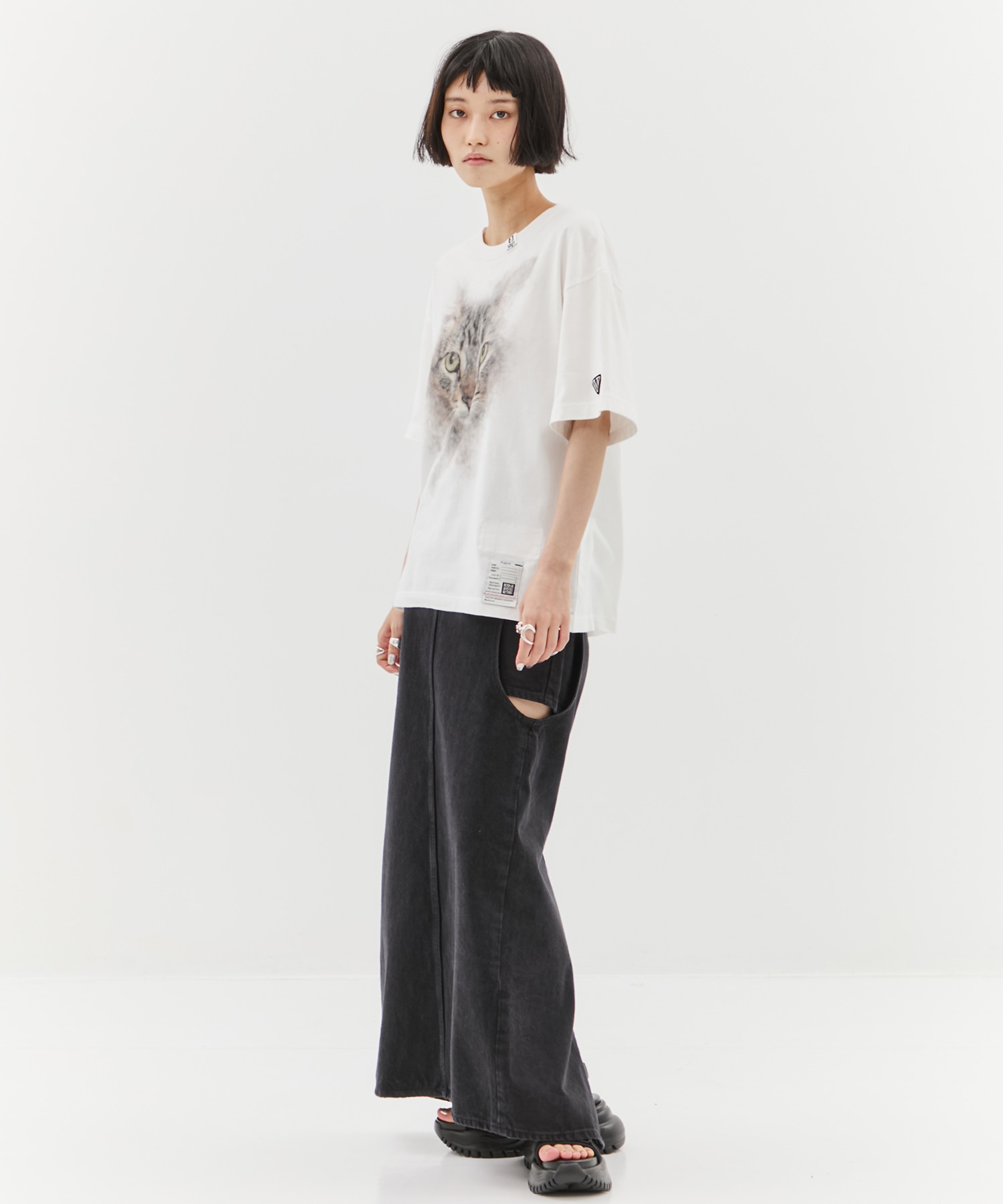 CAT PRINTED TEE Maison MIHARA YASUHIRO