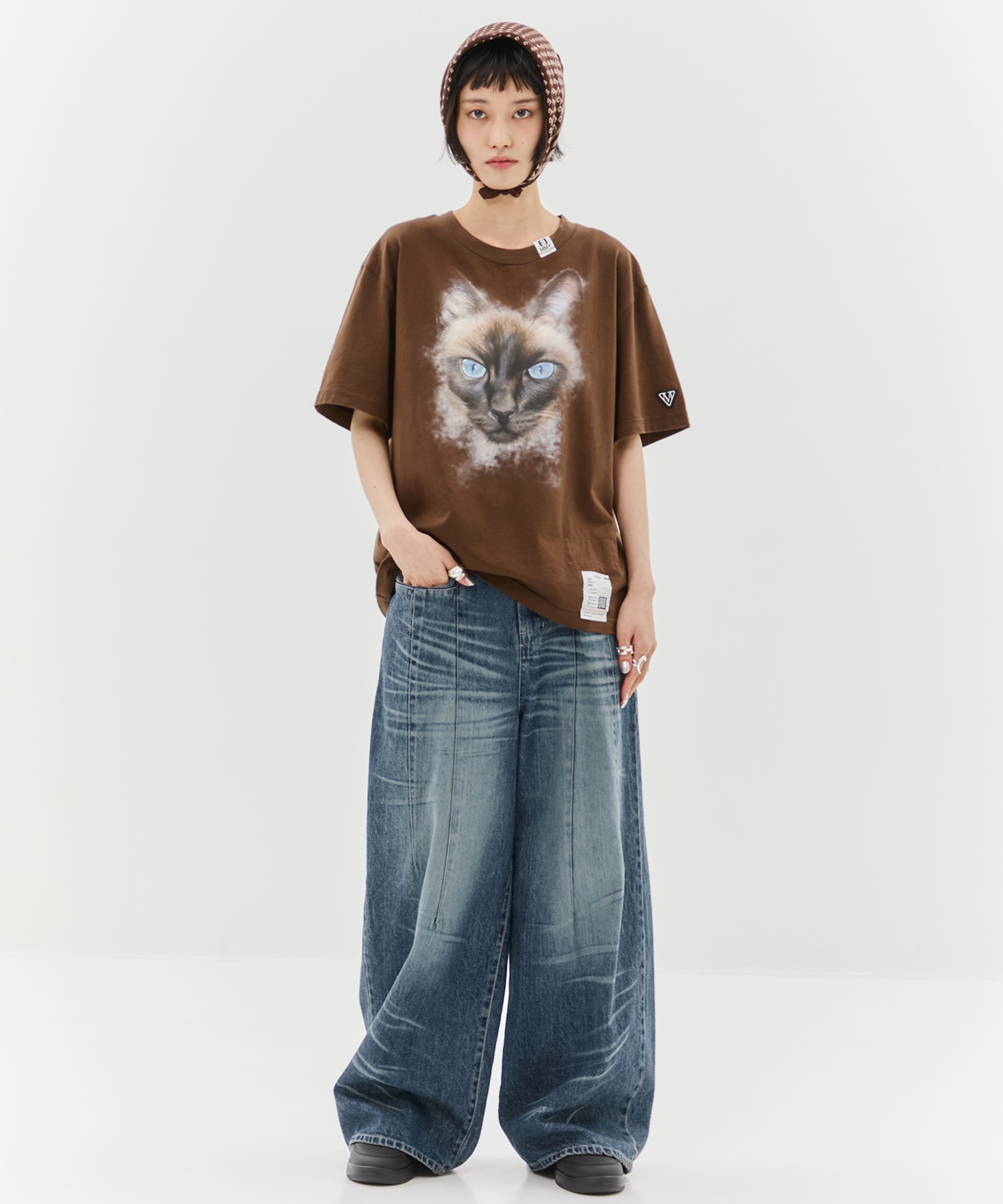 CAT PRINTED TEE Maison MIHARA YASUHIRO