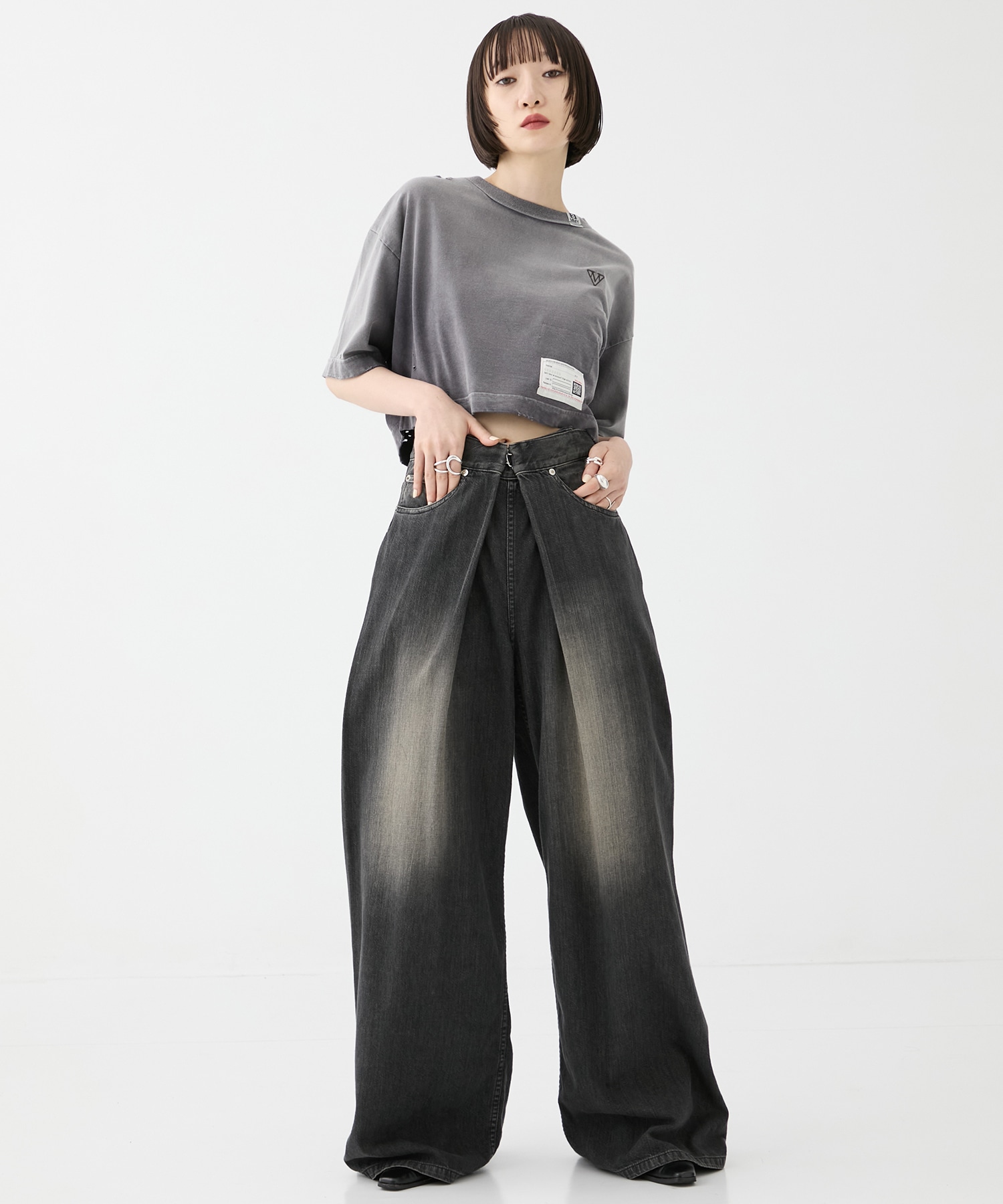 SUN FADED CROPPED TEE Maison MIHARA YASUHIRO