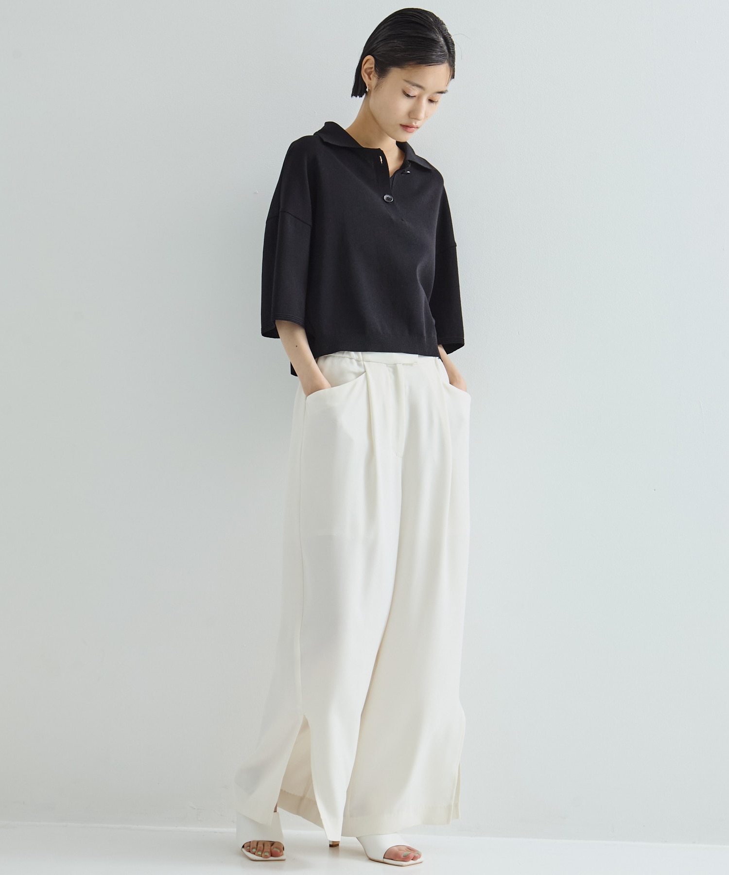 別注POLO KNIT TOPS WRAPINKNOT