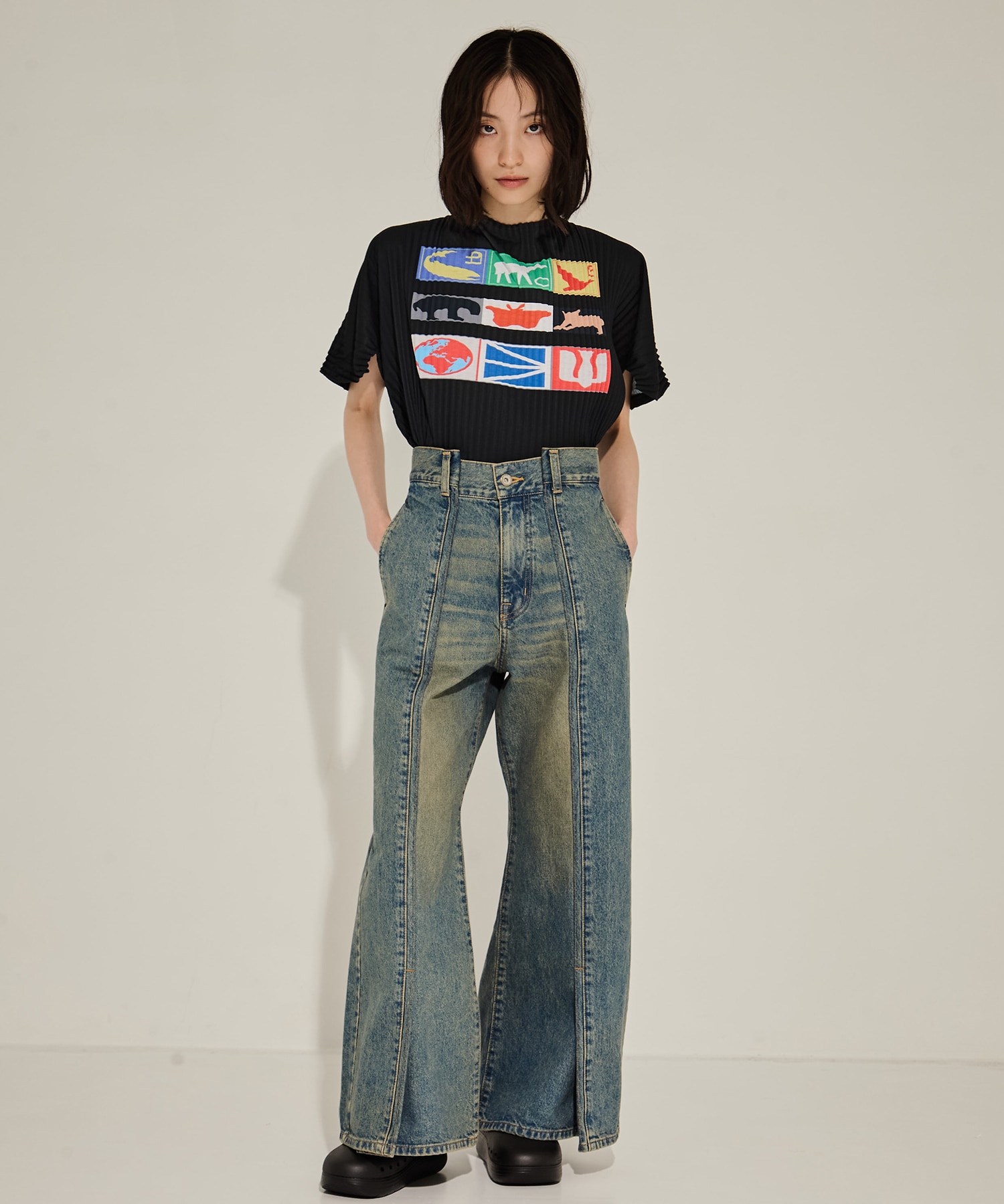 Side Folded Jeans STUDIOUS
