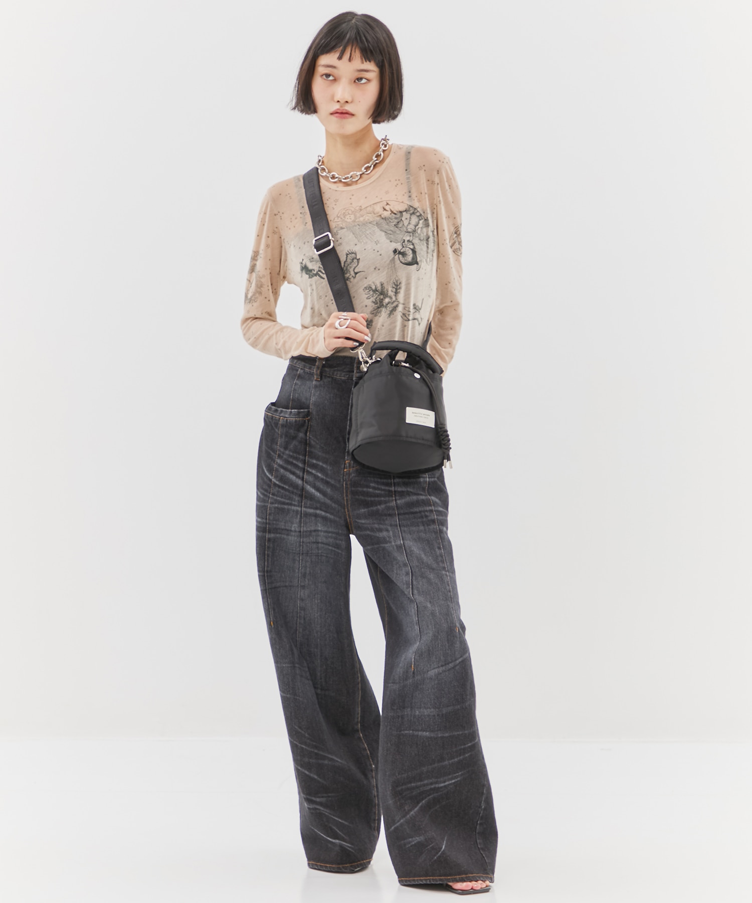 Tucked Wide Leg Jeans STUDIOUS