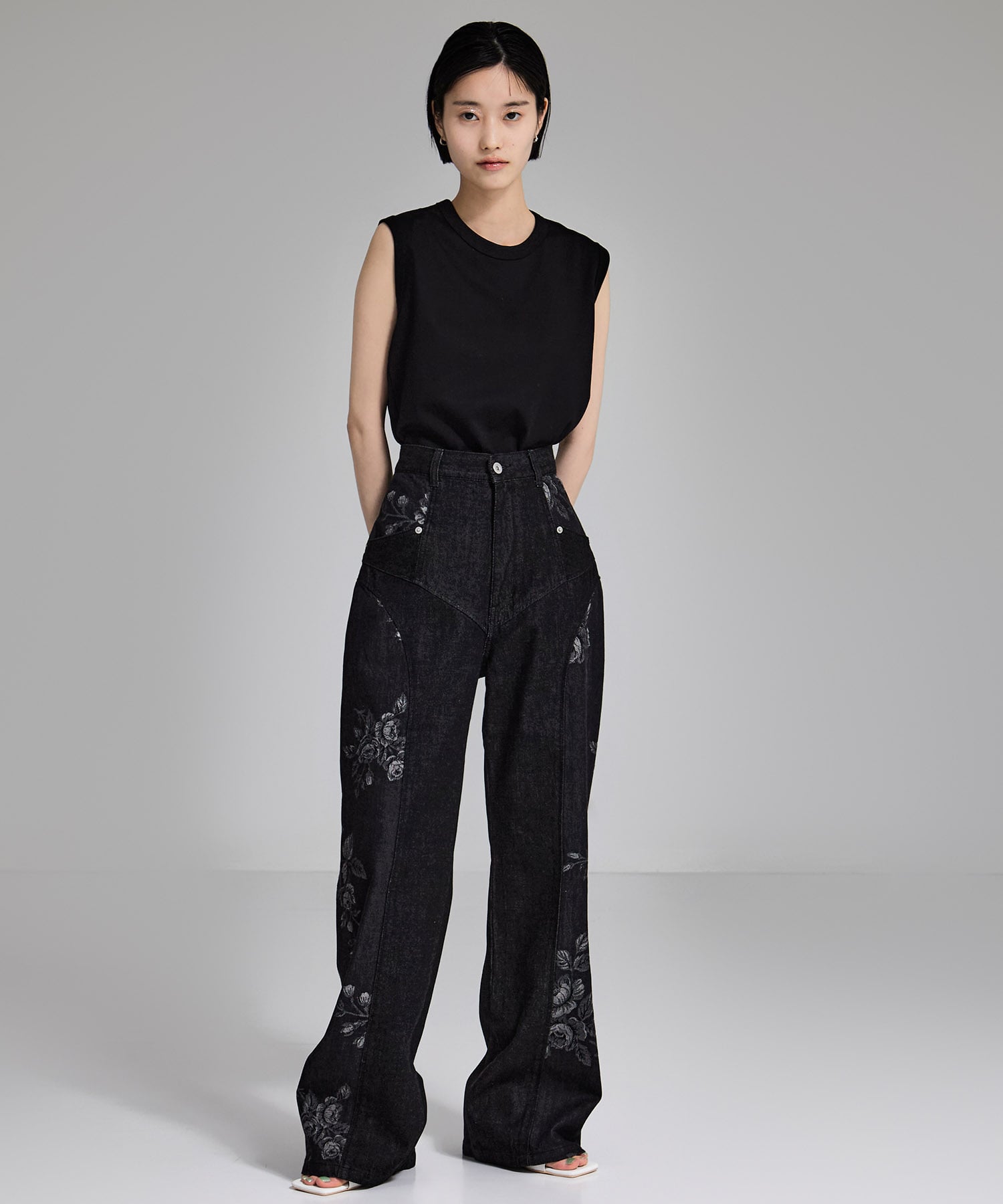 別注  ROSE DENIM PANTS FETICO