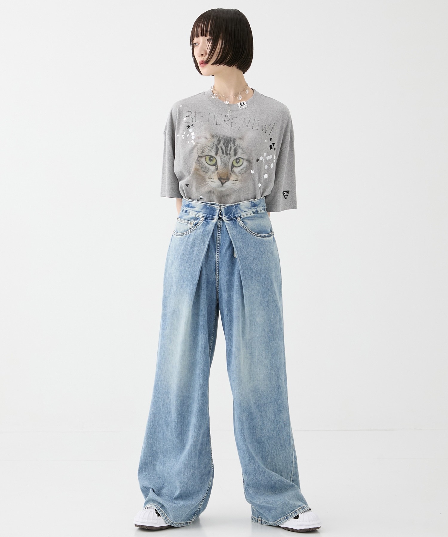 別注 WASHED DENIM FOLDED WIDE PANTS (SHORT LENGTH) JOHN LAWRENCE SULLIVAN
