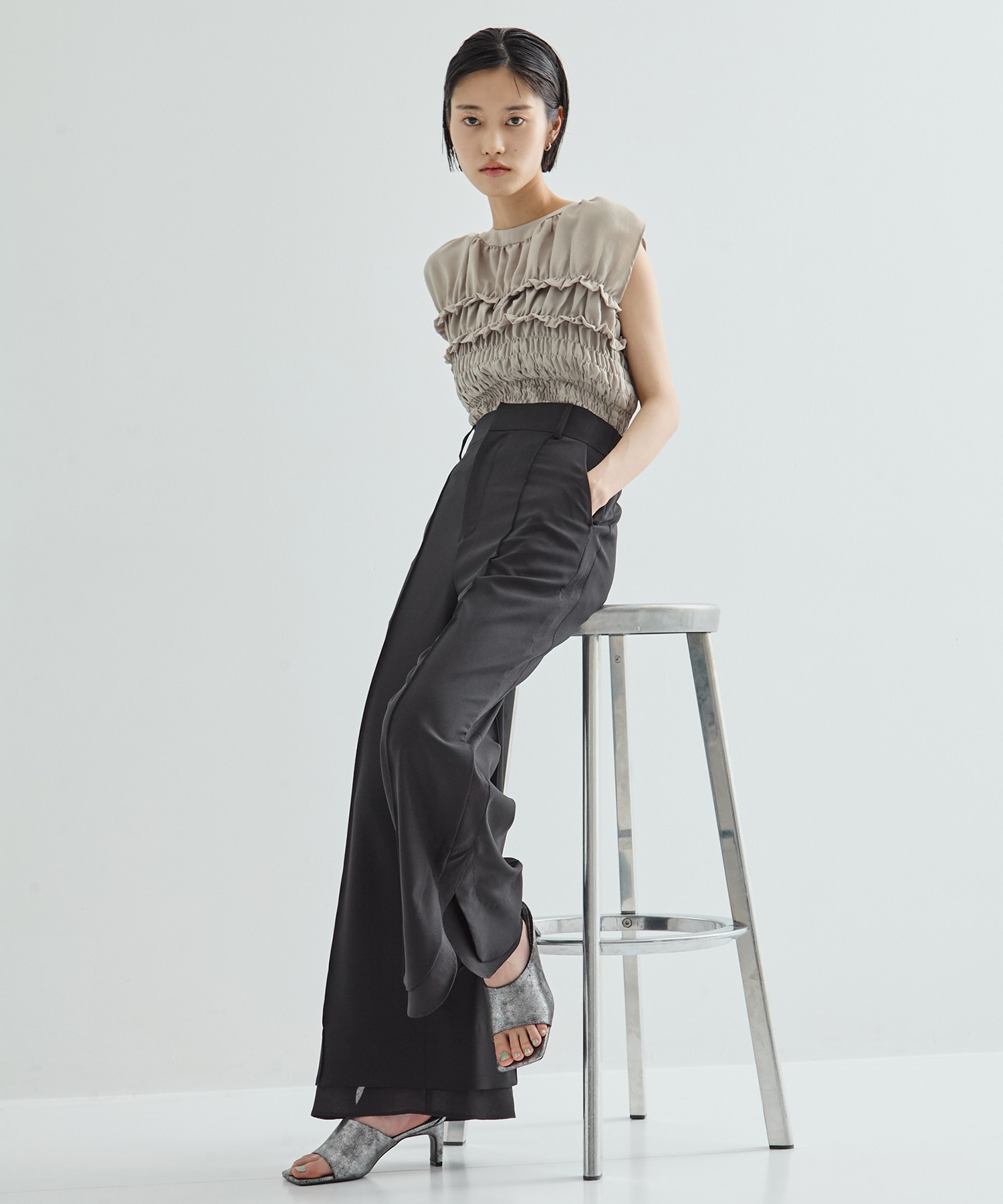 Sheer Layered Trousers STUDIOUS