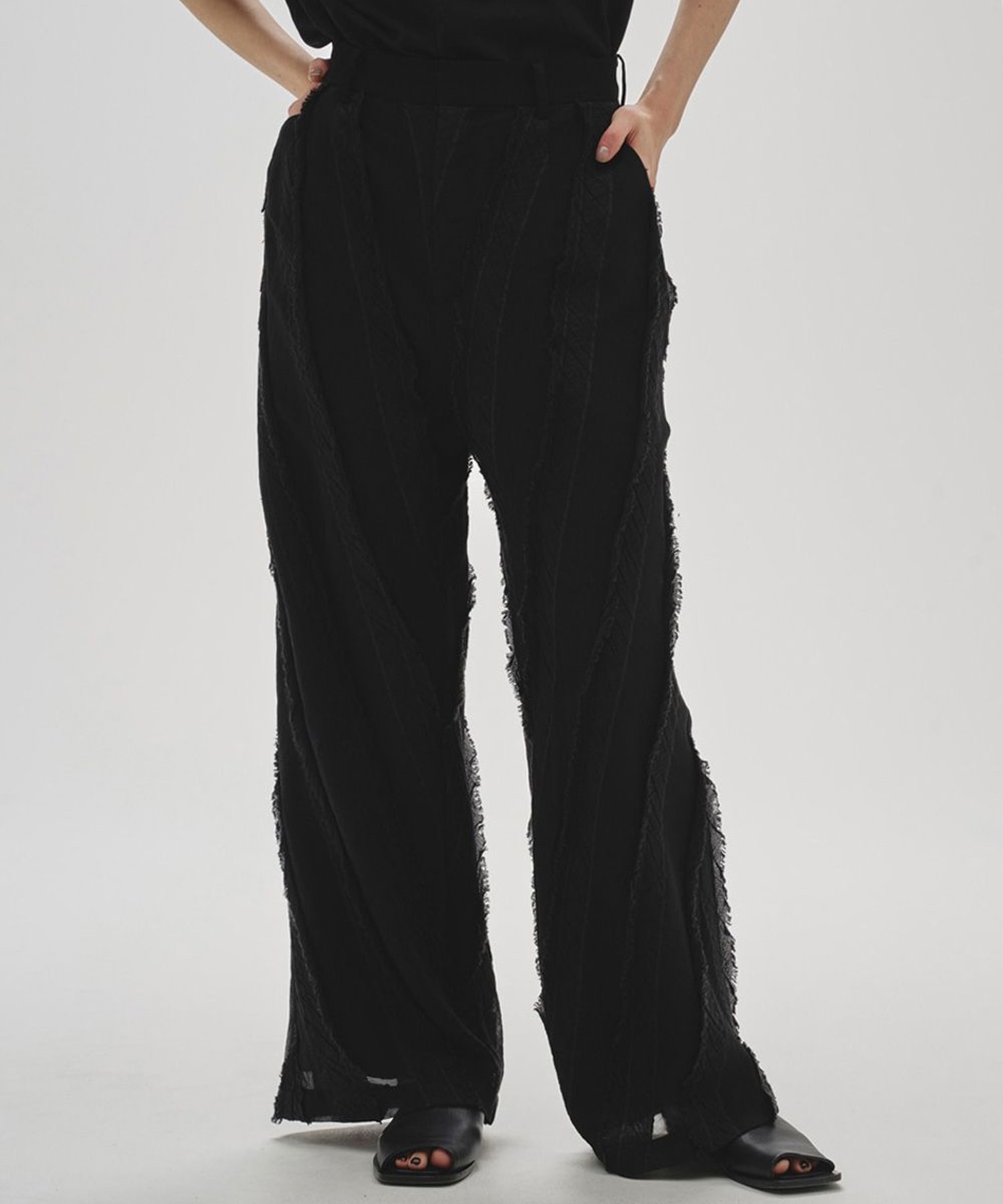 Sheer Jacquard Trousers TODAYFUL