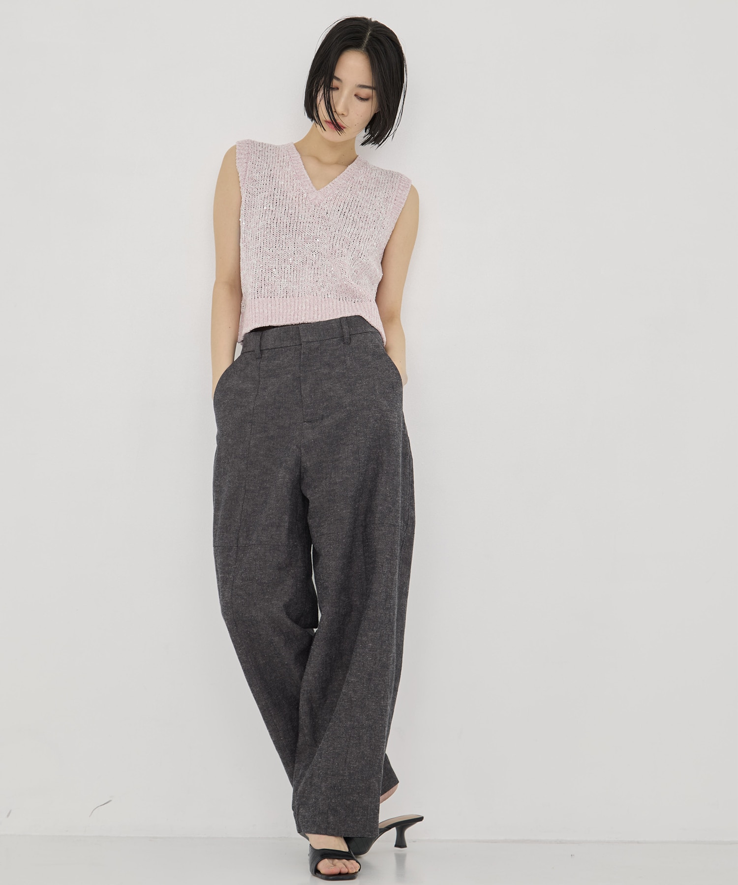 Miriam panel pants AKIRANAKA