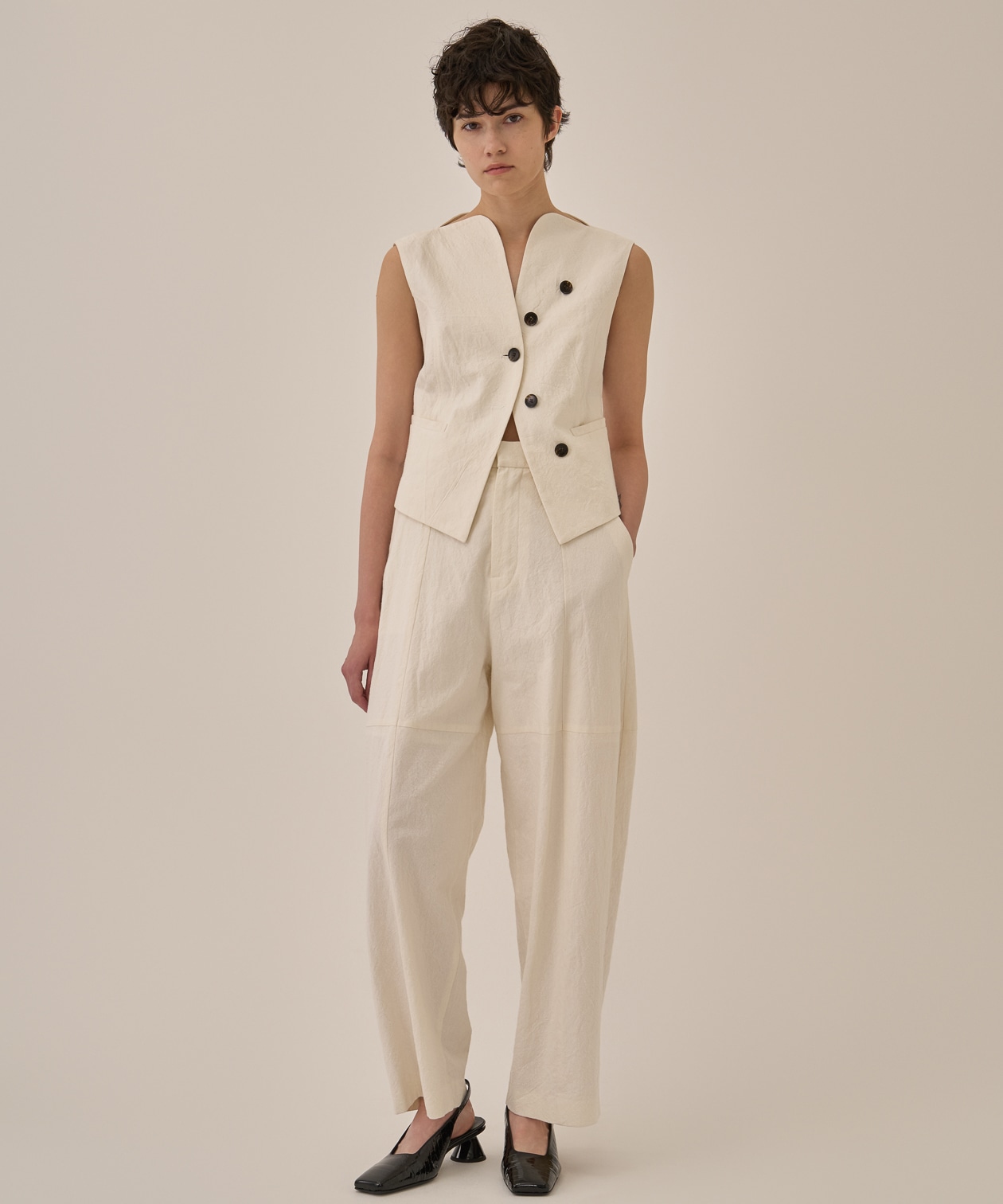 Miriam panel pants AKIRANAKA