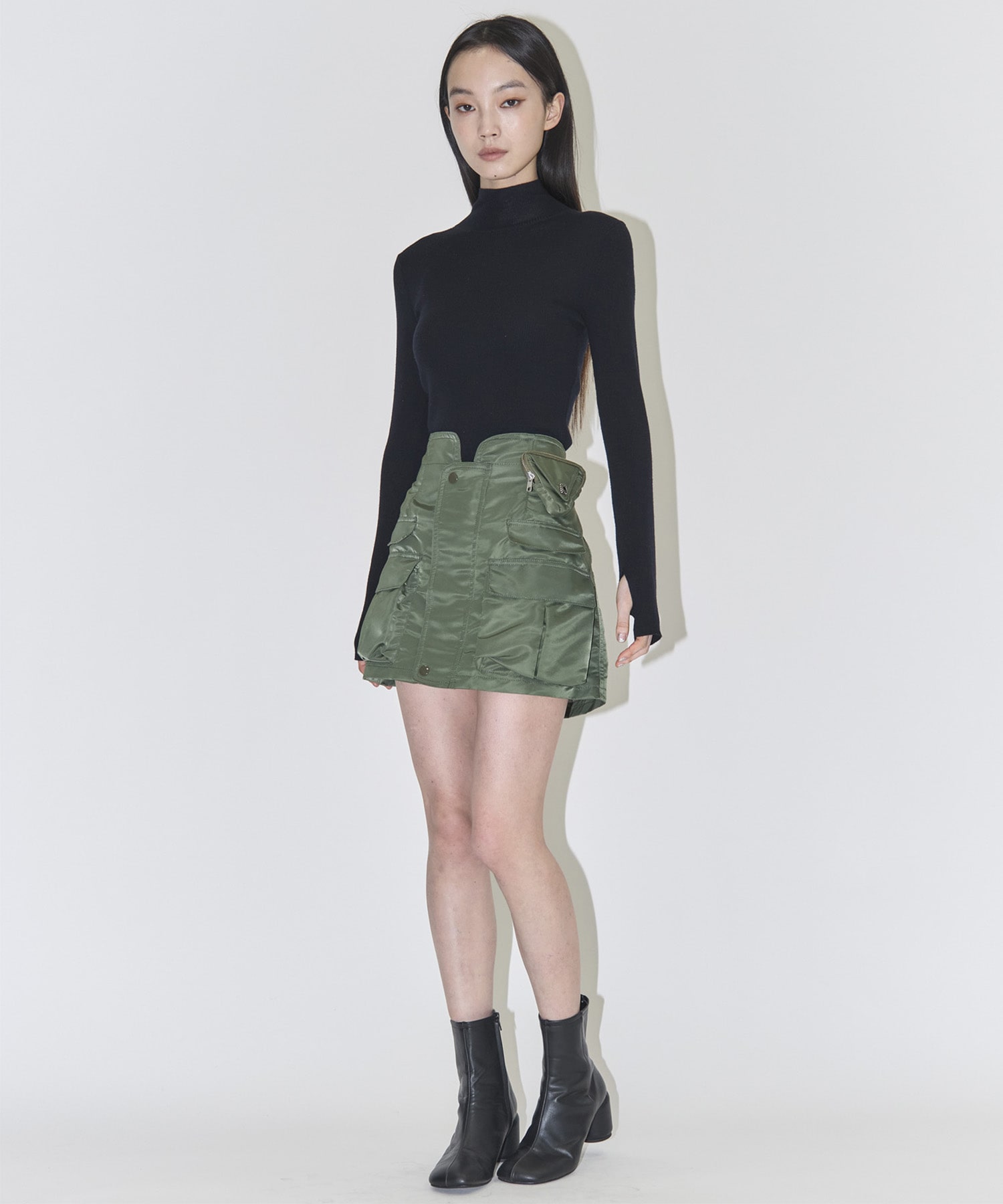 Nylon twill mini skirt TOGA