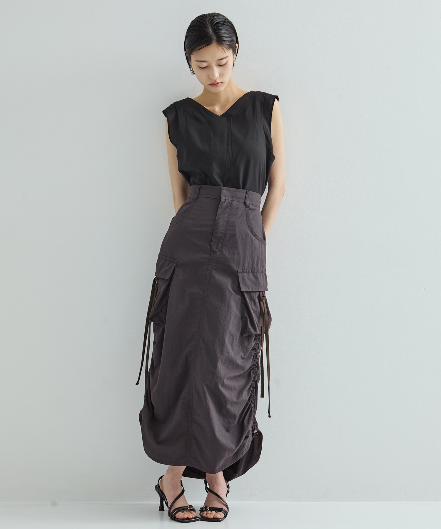 Drawstring Cargo Skirt STUDIOUS
