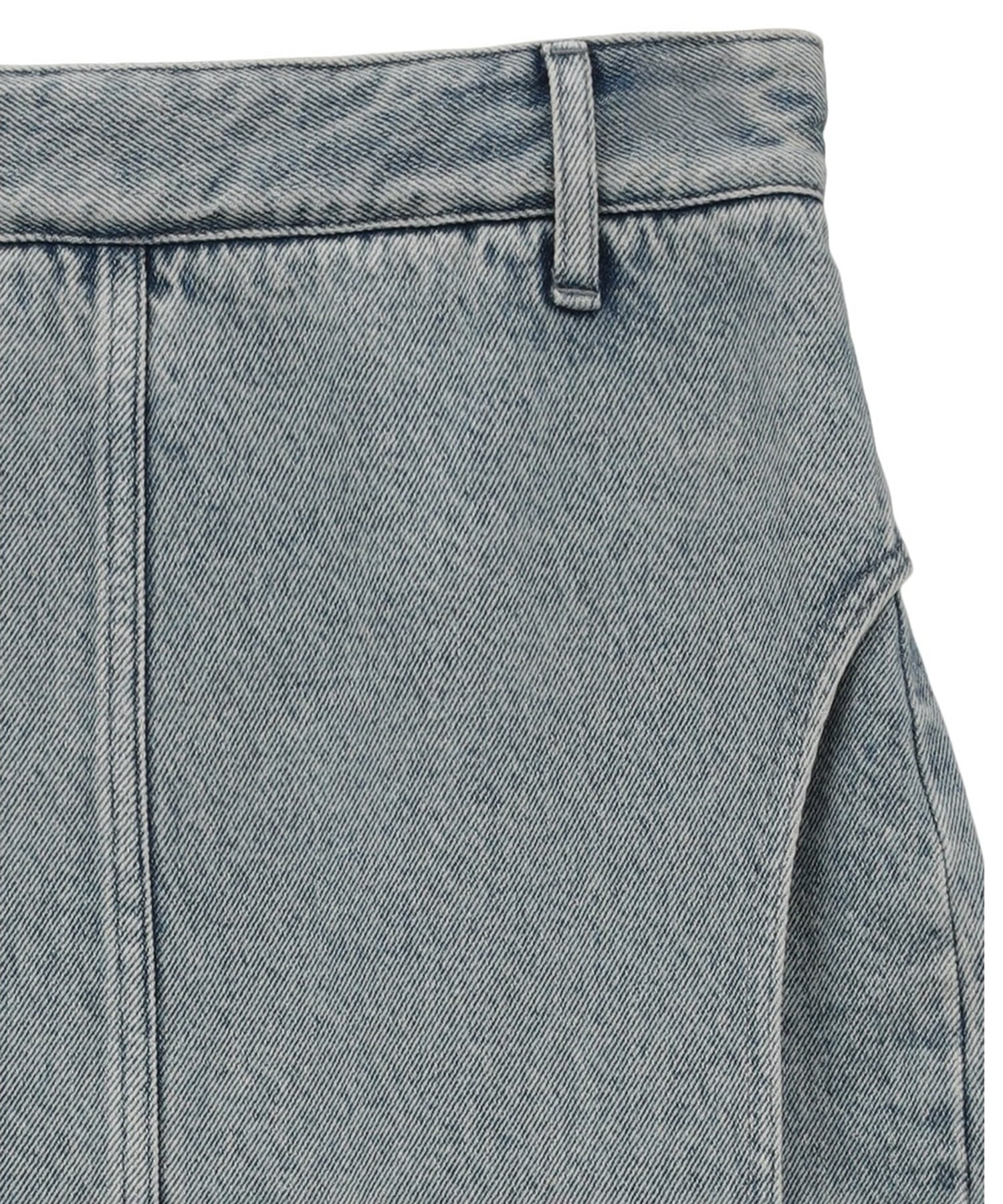 別注 サークルカットデニムスカート CLANE
