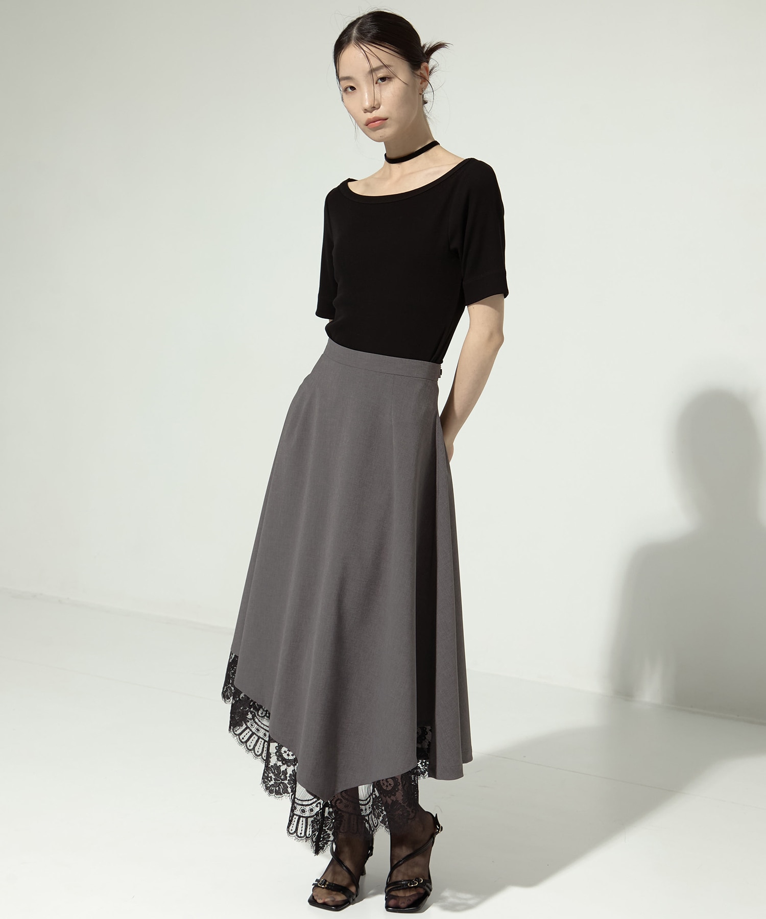 別注lace hem skirt AKANE UTSUNOMIYA