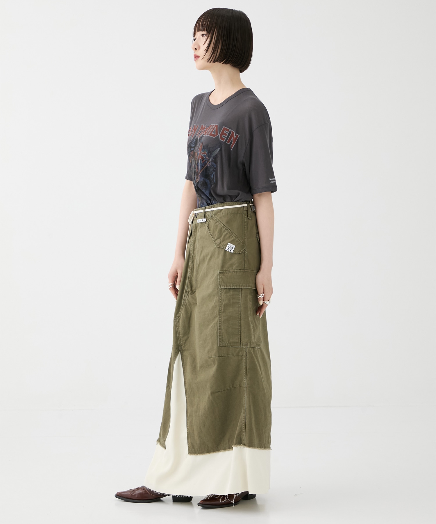 CARGO PNTS PASTED SKIRT Maison MIHARA YASUHIRO