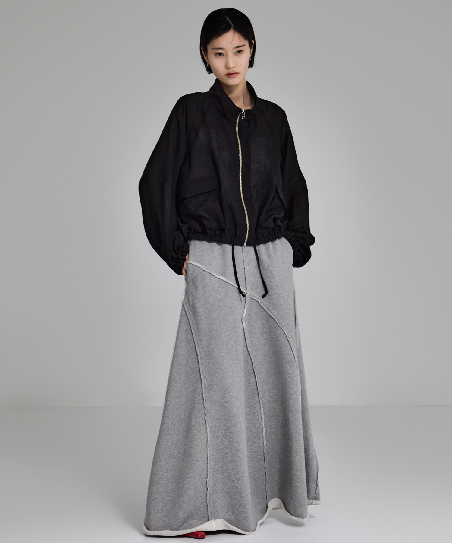 SHEER ZIP BLOUSON STUDIOUS