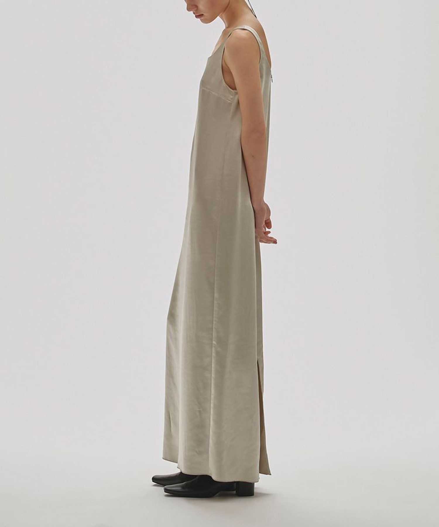Squareneck Satin Dress(36 OFF WHITE): TODAYFUL: WOMENS