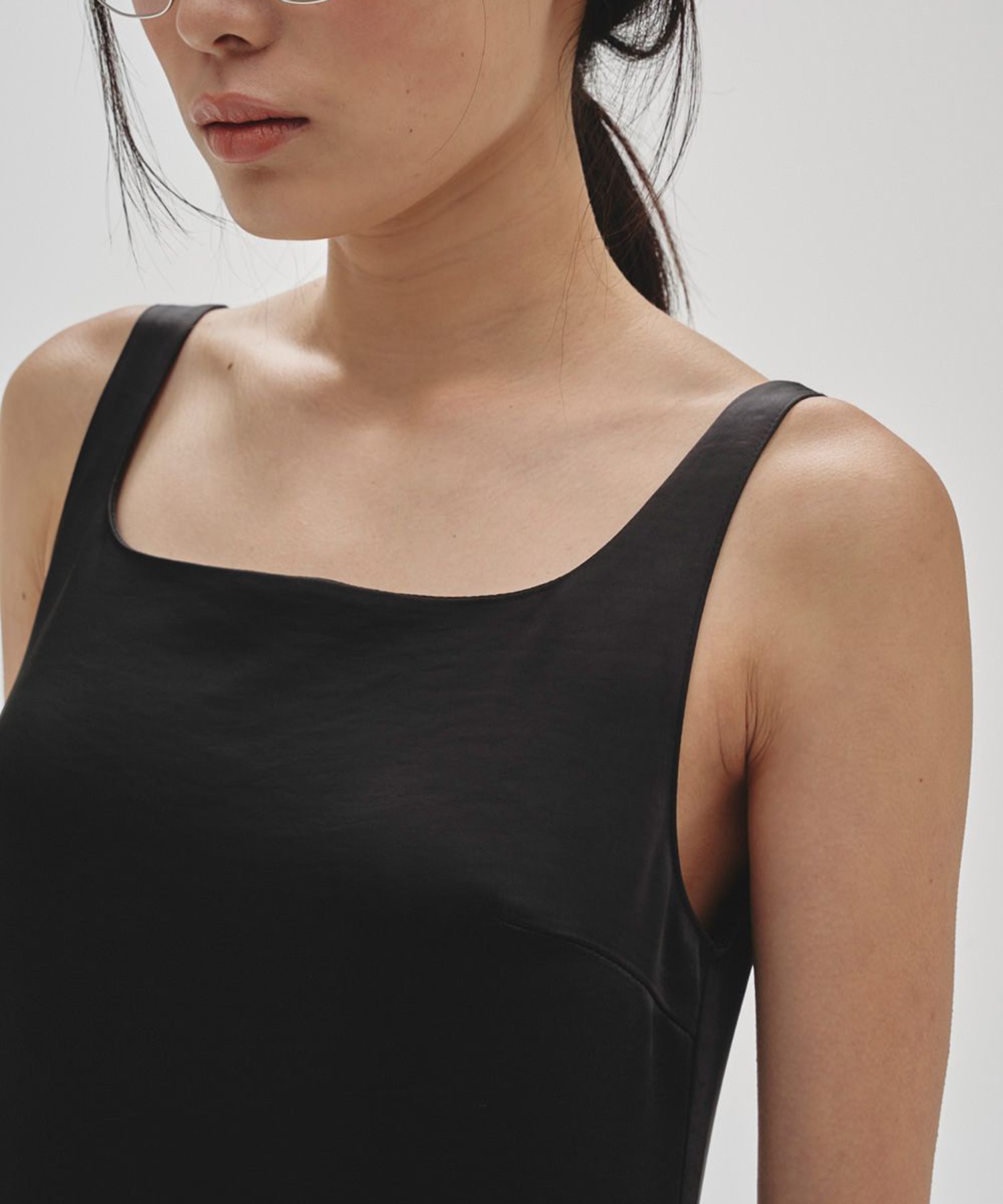 Squareneck Satin Dress TODAYFUL