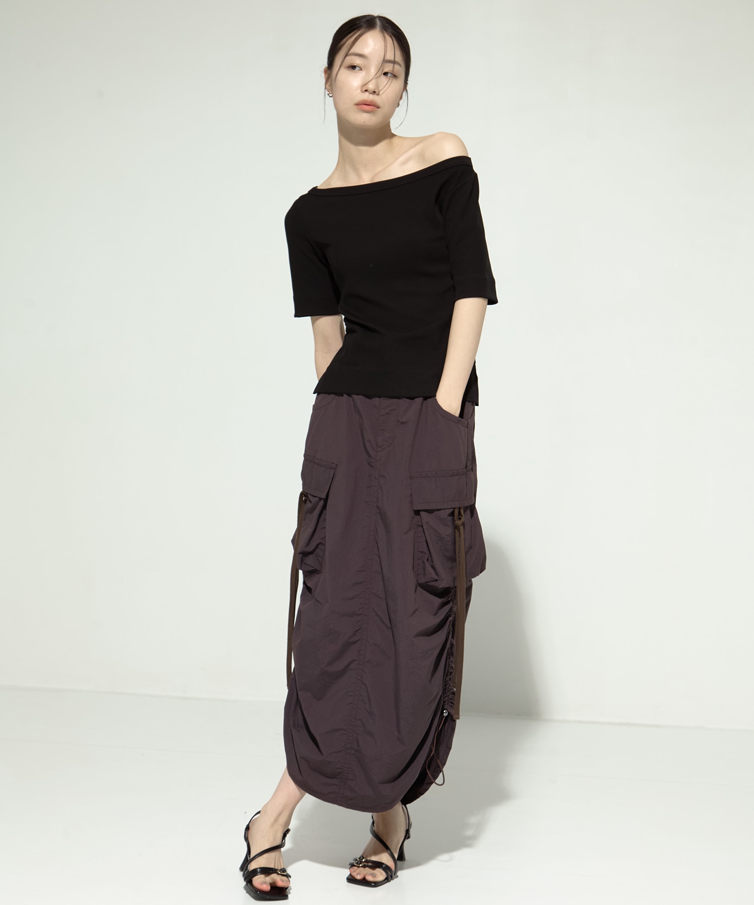 Luxury Smooth Boat Neck Tee STUDIOUS