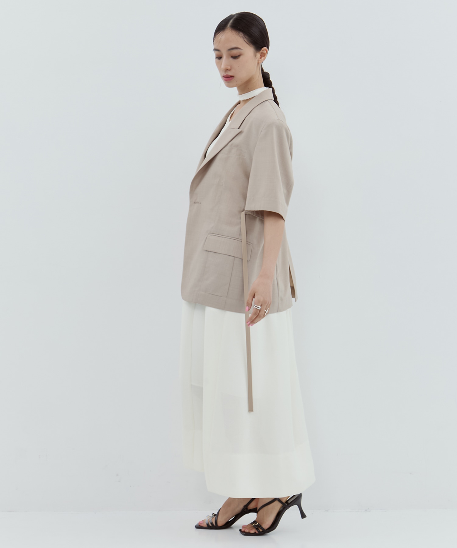Half Sleeve Summer Wool Jacket STUDIOUS