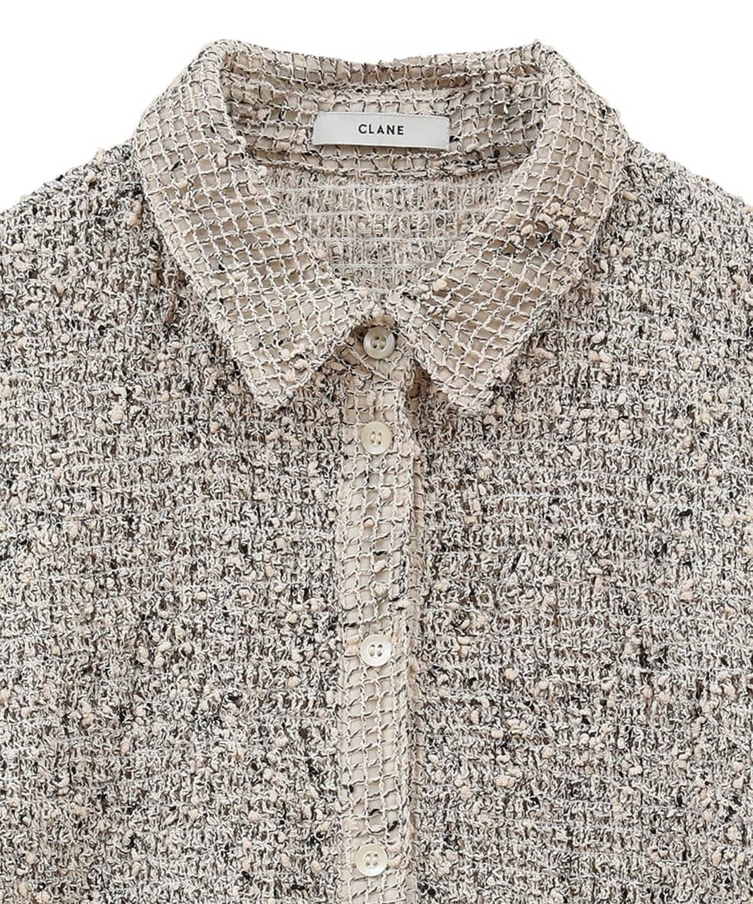 MIX MESH GATHER SHIRT CLANE