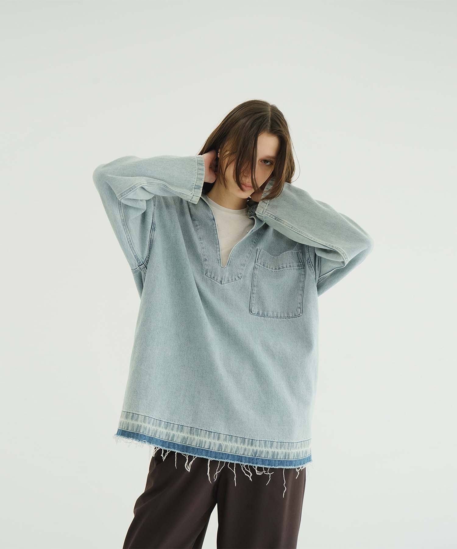 DENIM OVER SKIPPER SHIRTS CLANE