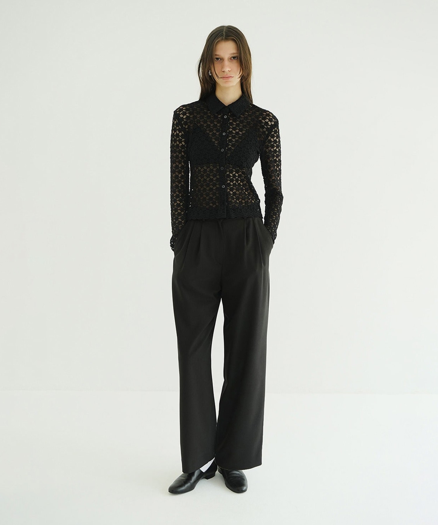 3D FLOWER LACE SHIRT CLANE