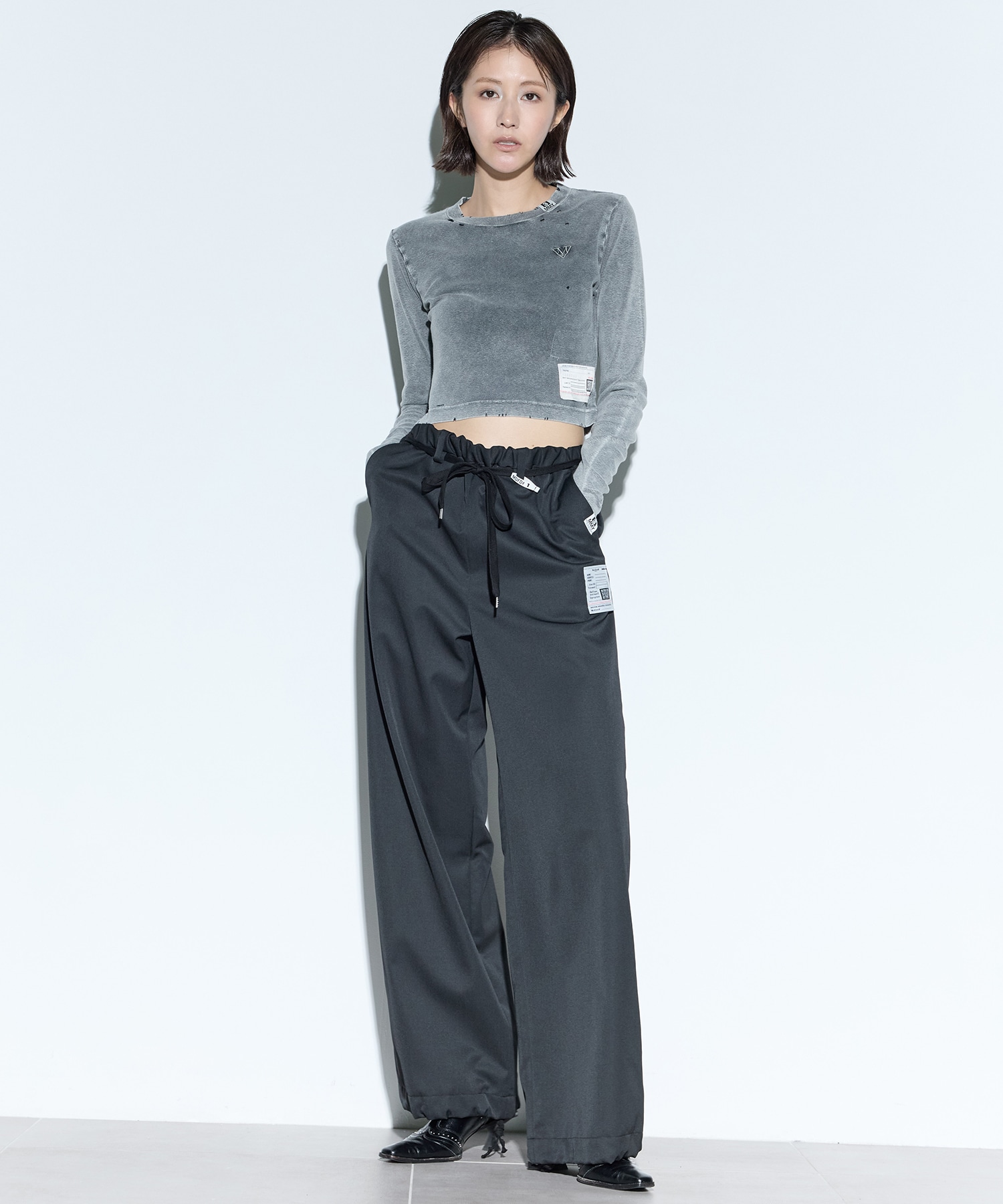 BLEACHED LONG SLEEVES TEE Maison MIHARA YASUHIRO