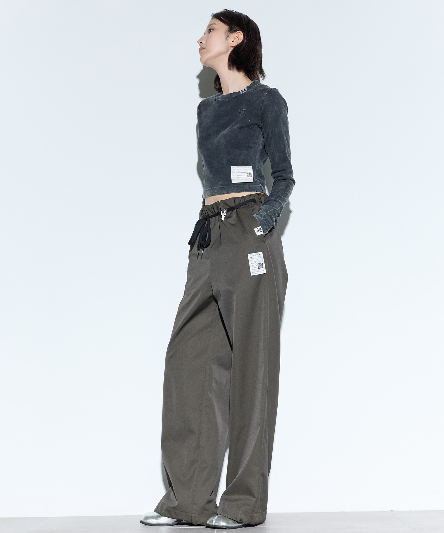 BLEACHED LONG SLEEVES TEE Maison MIHARA YASUHIRO