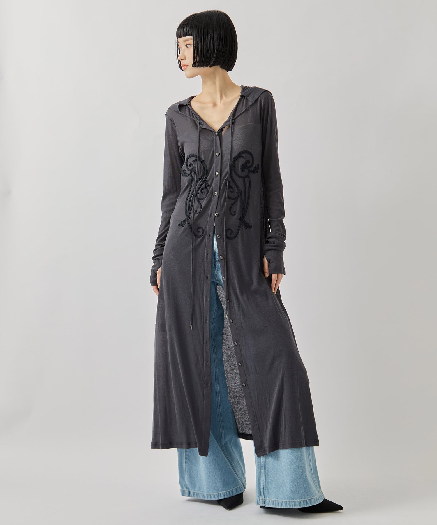 別注 iron embroidery cotton sheer onpiec tanakadaisuke