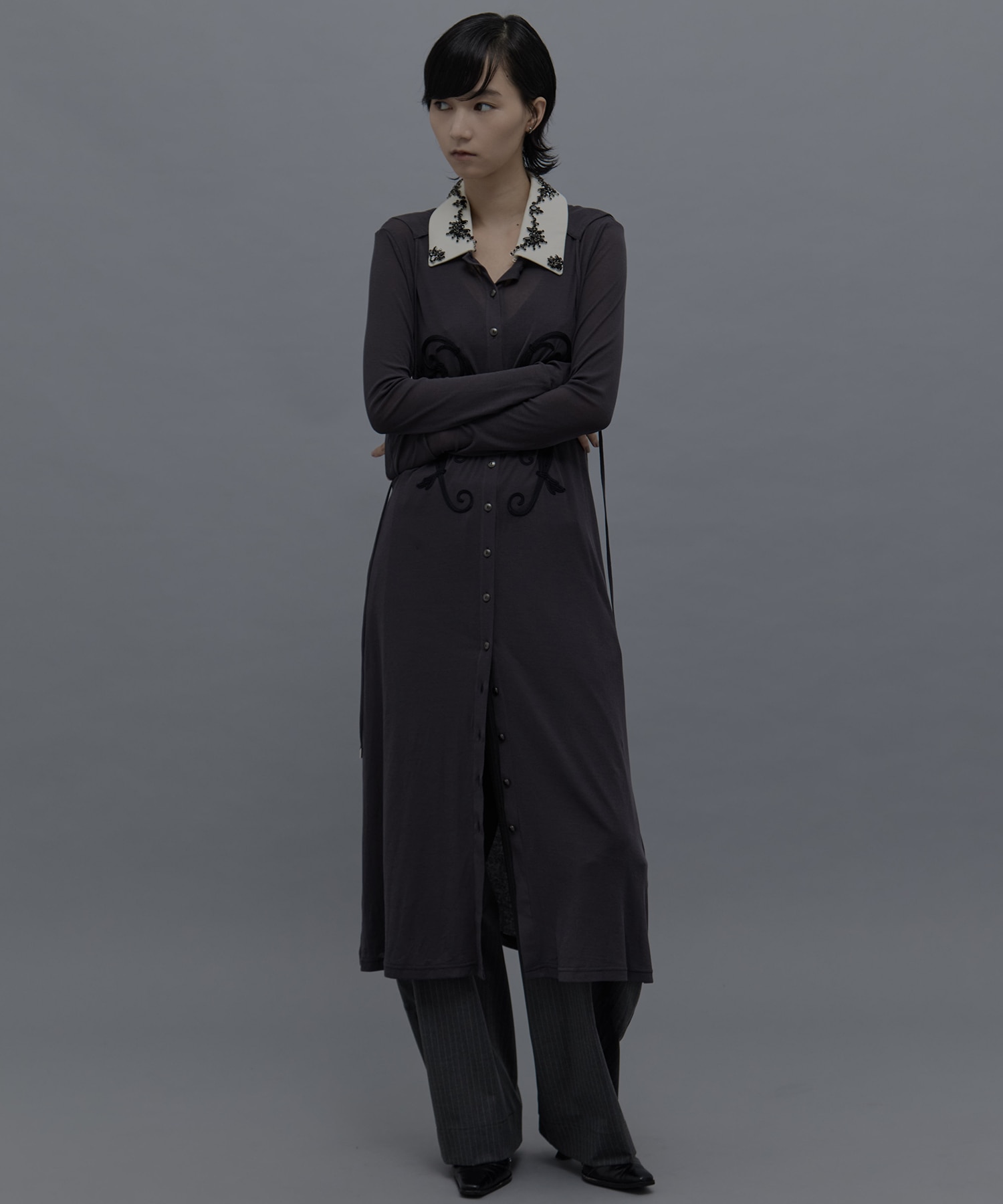 別注 iron embroidery cotton sheer onpiec tanakadaisuke