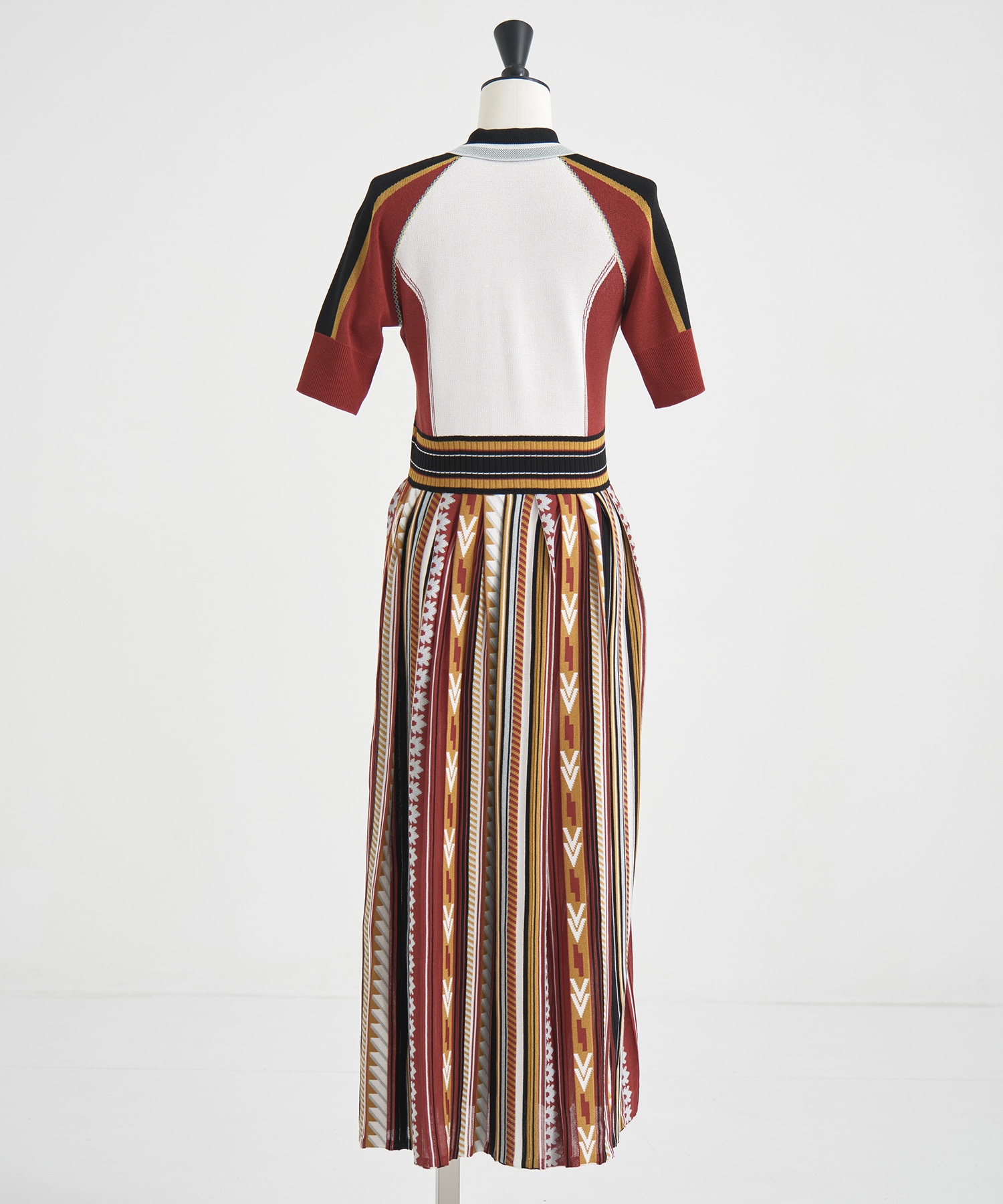 Geometric Pattern Knitted Dress Mame Kurogouchi