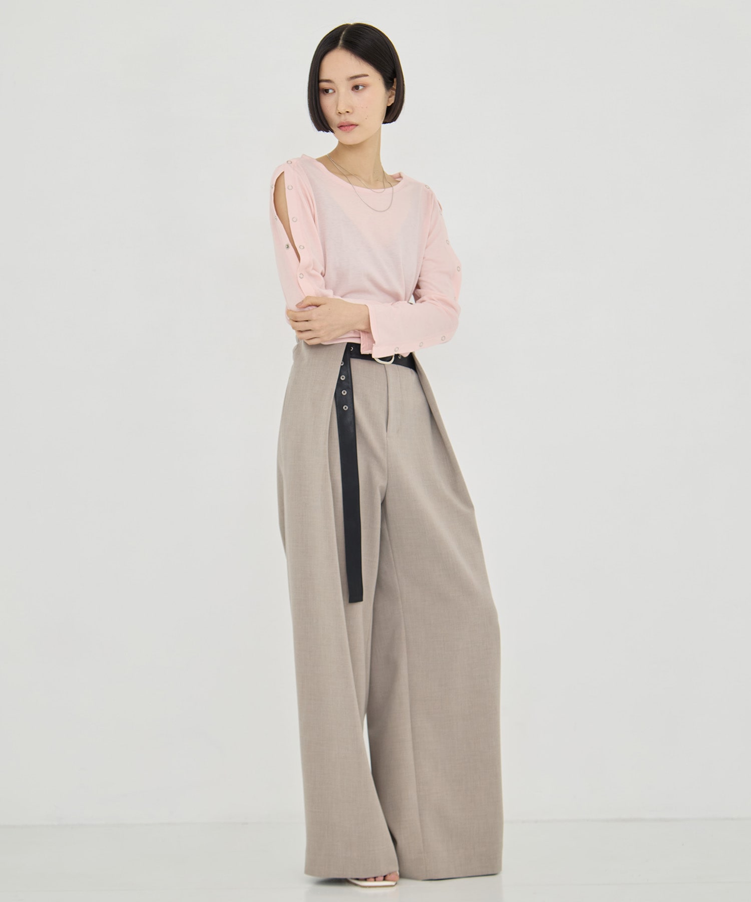 SHOULDER SNAP LONG SLEEVE TEE STUDIOUS