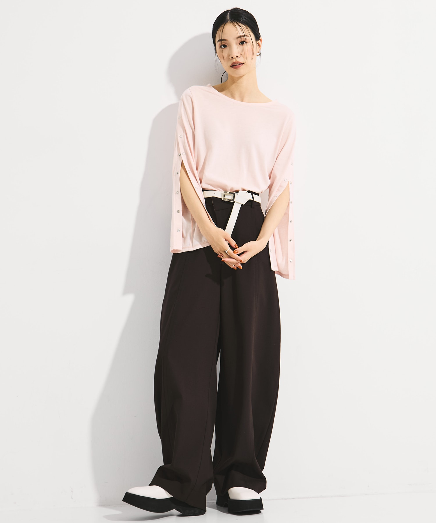 SHOULDER SNAP LONG SLEEVE TEE STUDIOUS